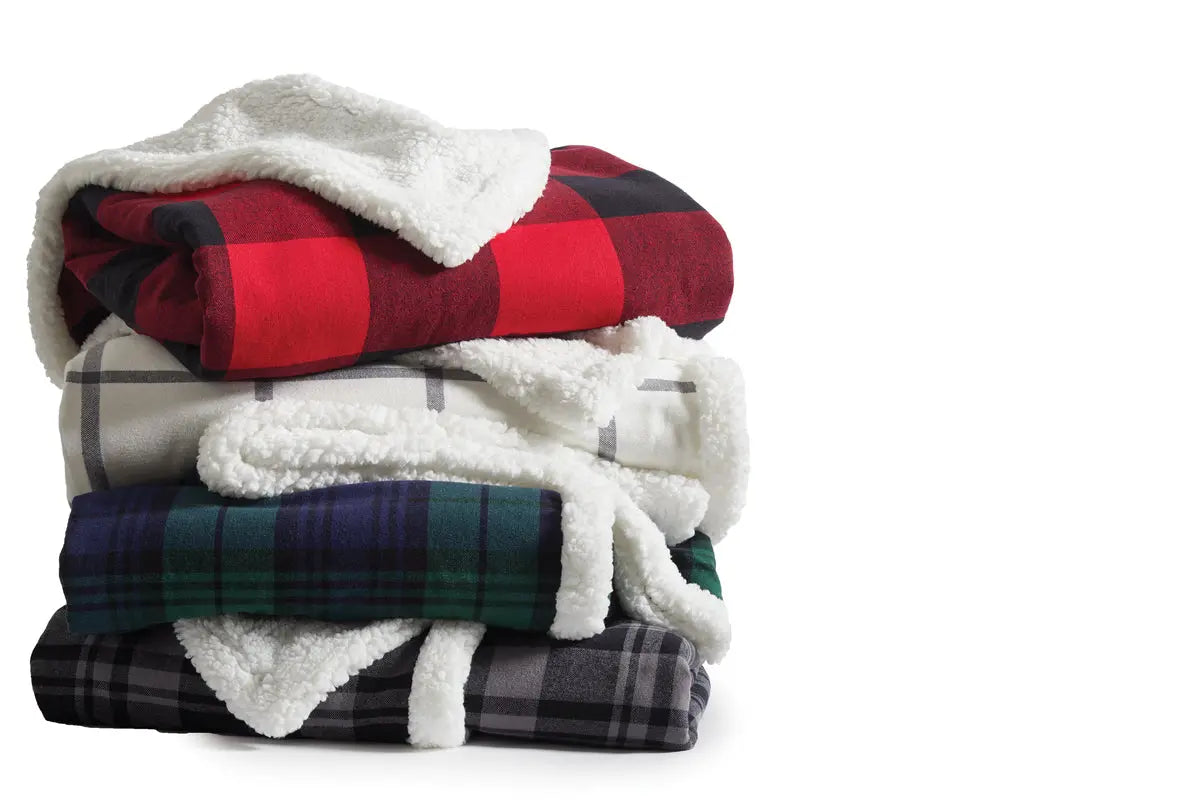 Port Authority® Flannel Sherpa Blanket #BP43
