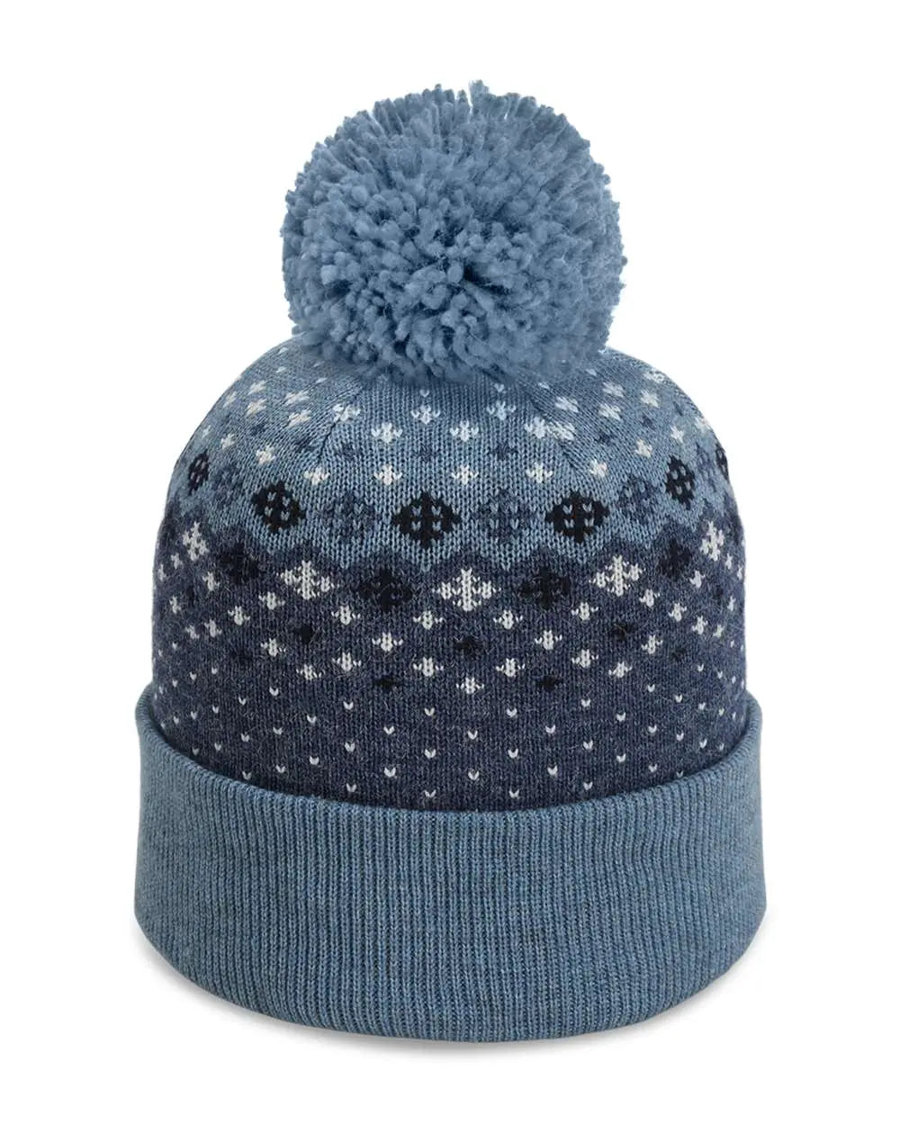 12 Imperial The Baniff Cuffed Beanies with Pom - Slate