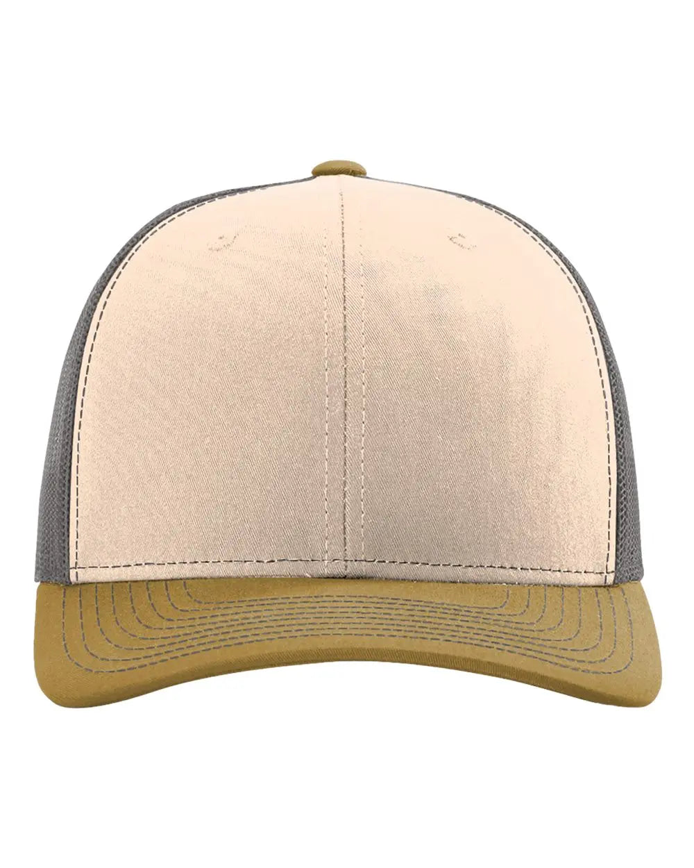 12 Richardson Snapback Trucker Caps - Beige/Gold