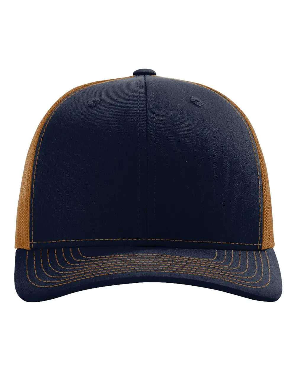 12 Richardson Snapback Trucker Caps - Navy/Carmel