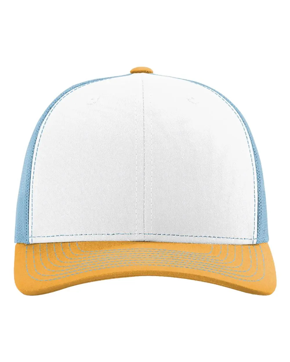 12 Richardson Snapback Trucker Caps - Columbia/Yellow