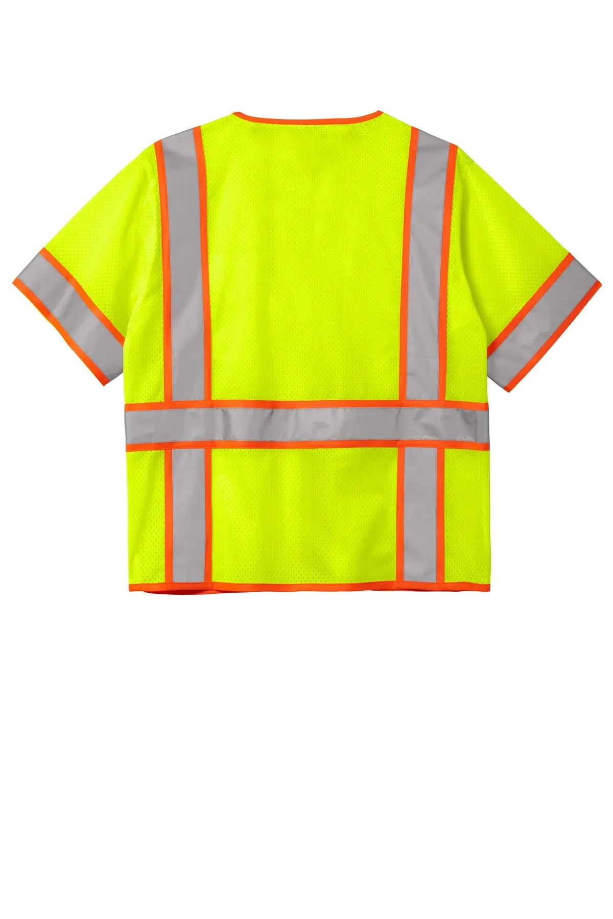 CornerStone® ANSI 107 Class 3 Surveyor Mesh Zippered Two-Tone Short Sleeve Vest #CSV106