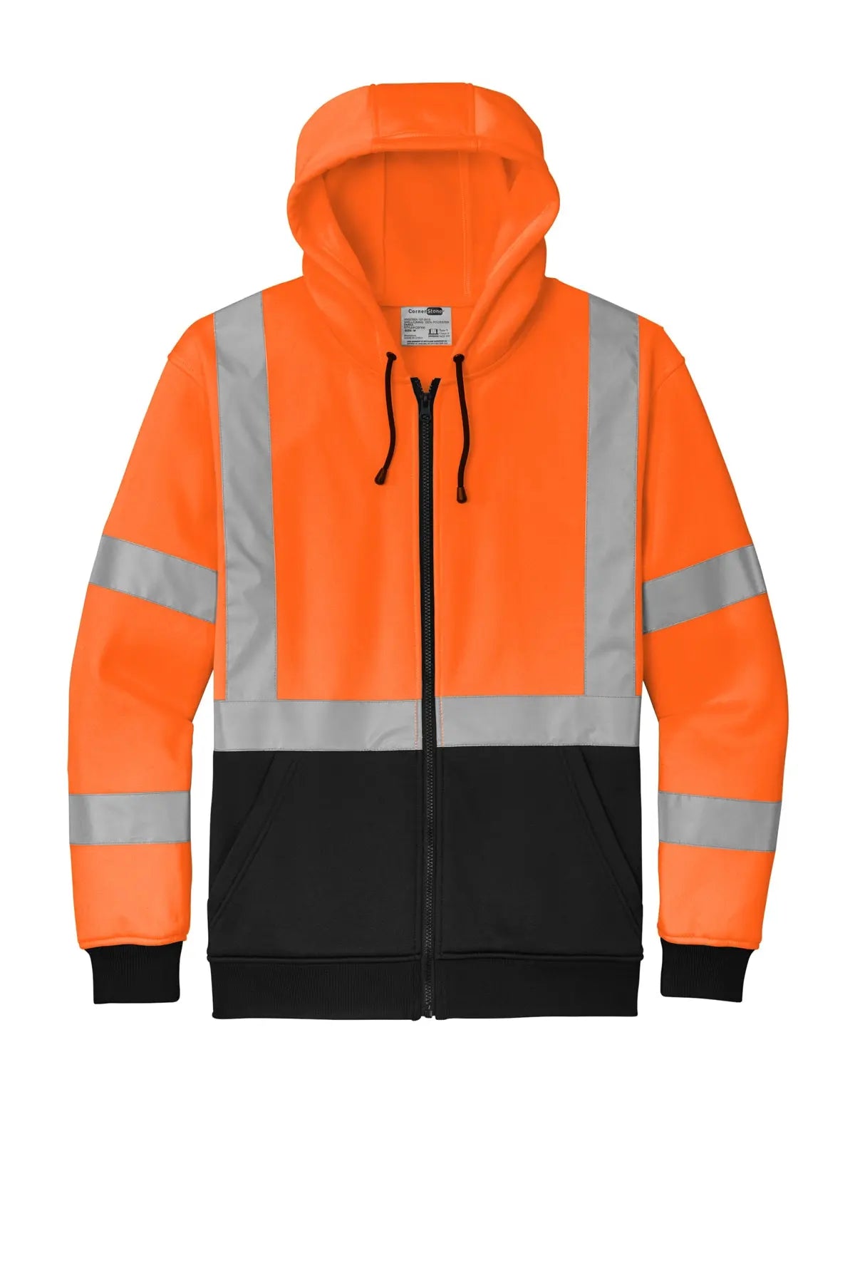 CornerStone® ANSI 107 Class 3 Heavy-Duty Fleece Full-Zip Hoodie #CSF300