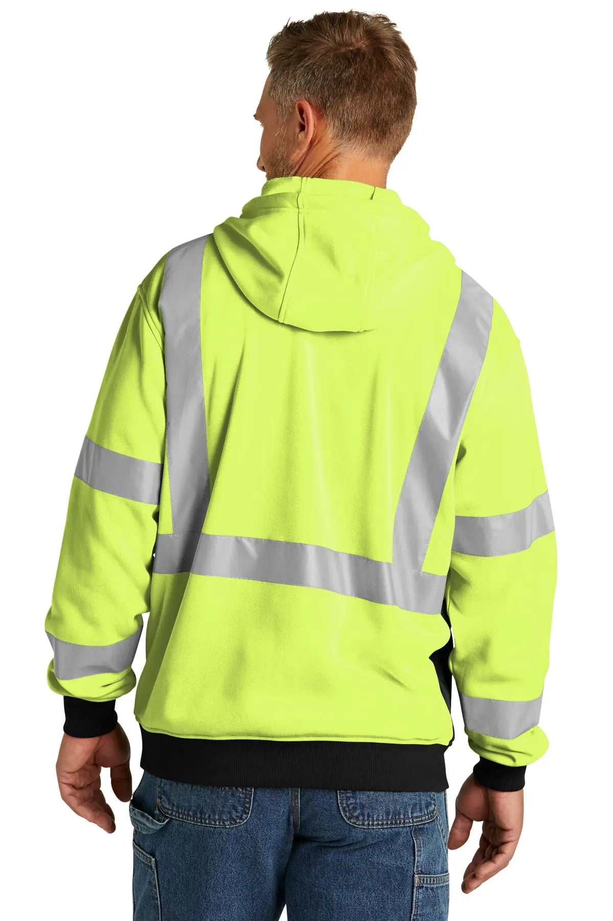 CornerStone® ANSI 107 Class 3 Heavy-Duty Fleece Full-Zip Hoodie #CSF300