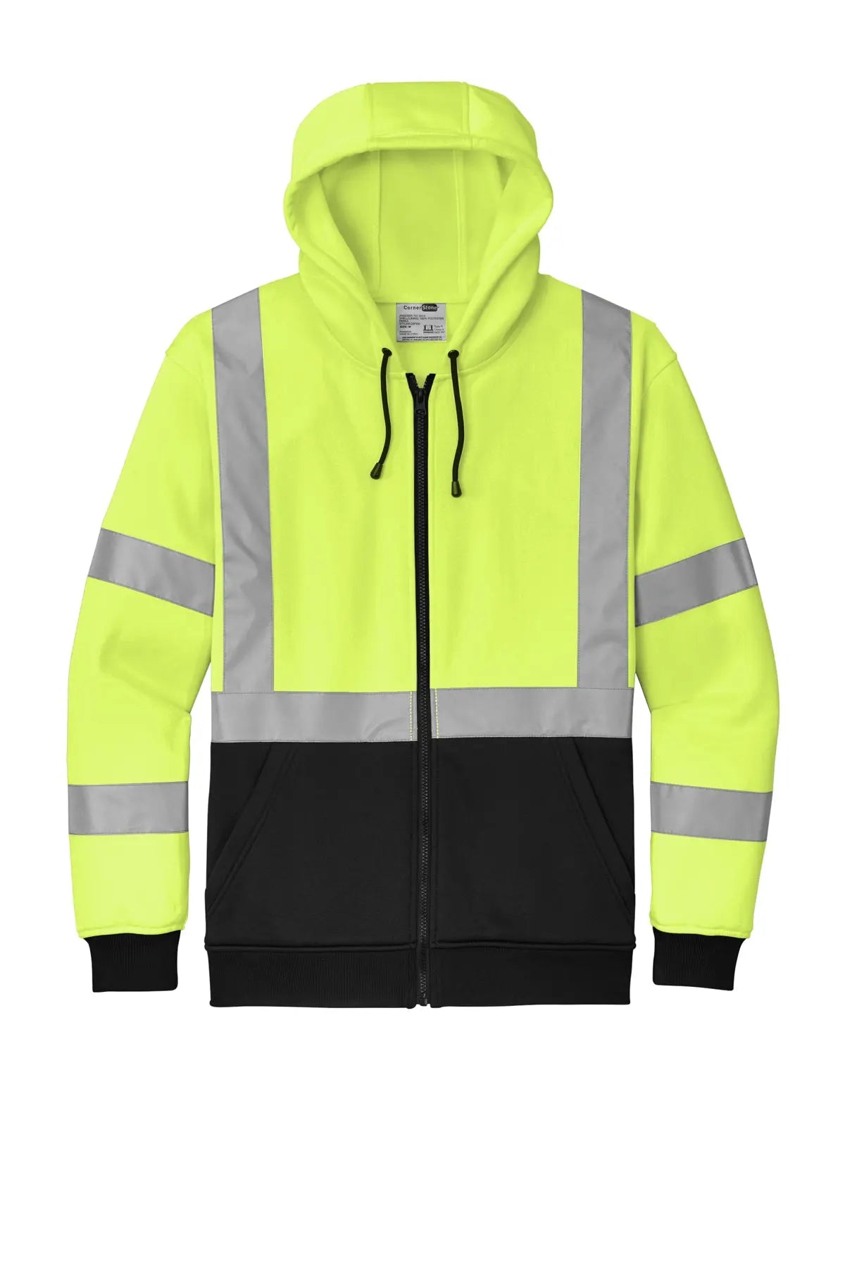 CornerStone® ANSI 107 Class 3 Heavy-Duty Fleece Full-Zip Hoodie #CSF300