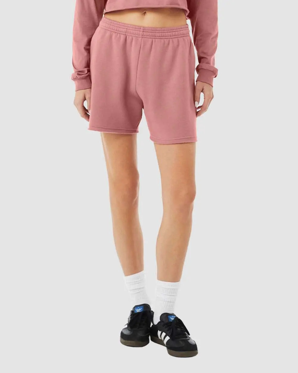 10 Bella+Canvas Women's Cutoff Sweatshorts - Mauve