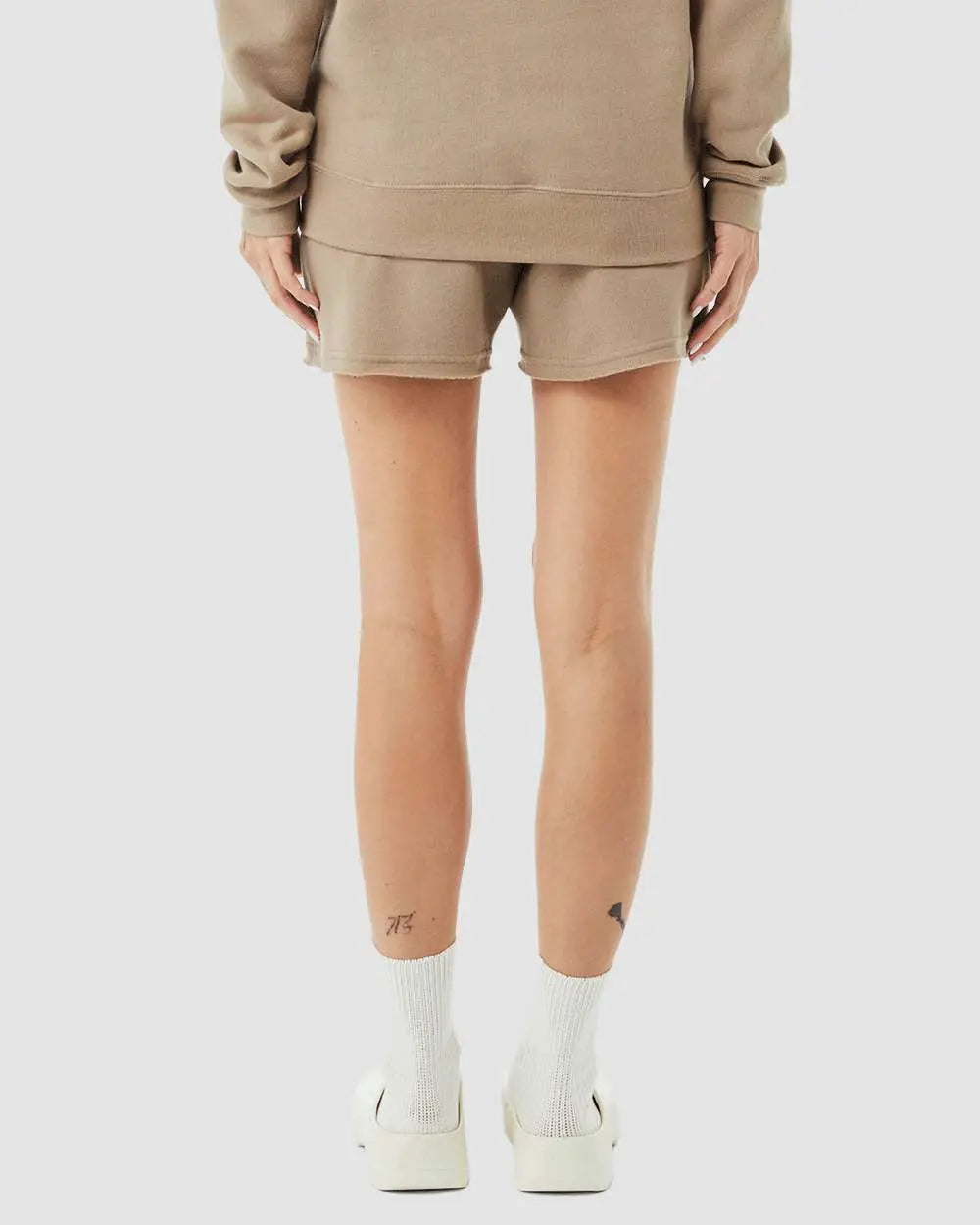 10 Bella+Canvas Women's Cutoff Sweatshorts - Tan