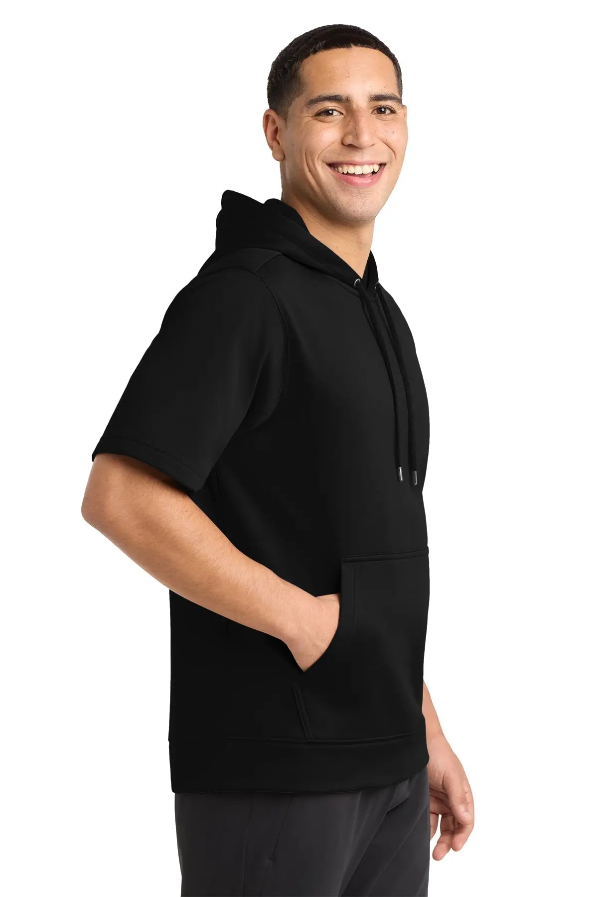 Sport-Tek® Sport-Wick® Fleece Short Sleeve Hooded Pullover #ST251