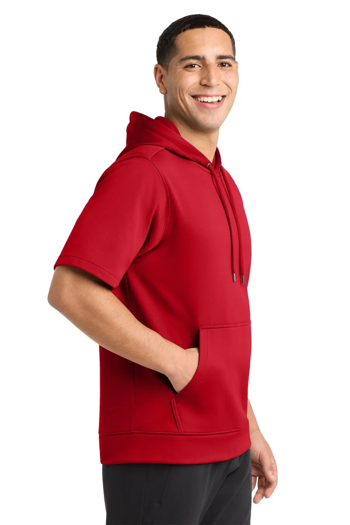 Sport-Tek® Sport-Wick® Fleece Short Sleeve Hooded Pullover #ST251