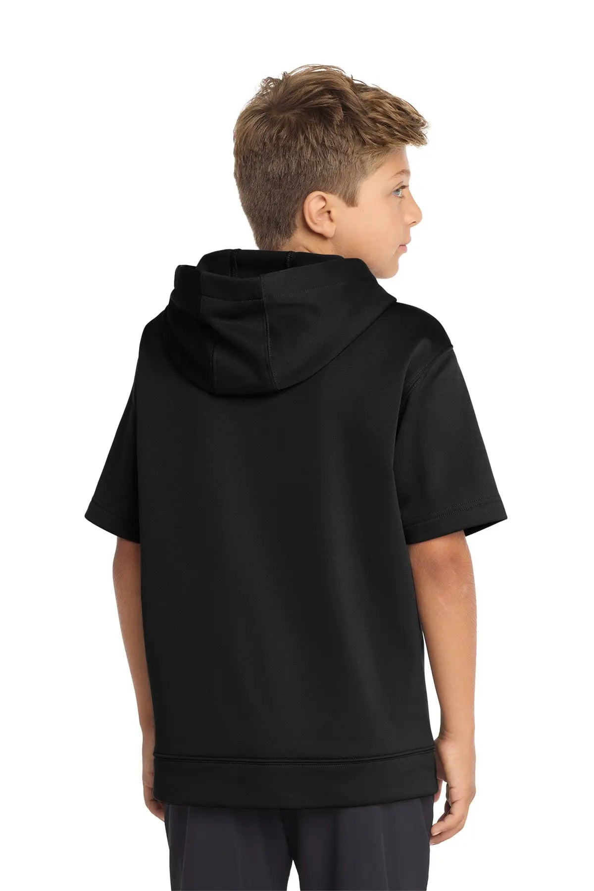 Sport-Tek® Youth Sport-Wick® Fleece Short Sleeve Hooded Pullover #YST251