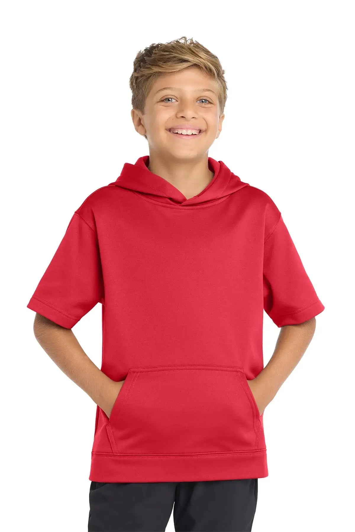 Sport-Tek® Youth Sport-Wick® Fleece Short Sleeve Hooded Pullover #YST251 Game Over Merch