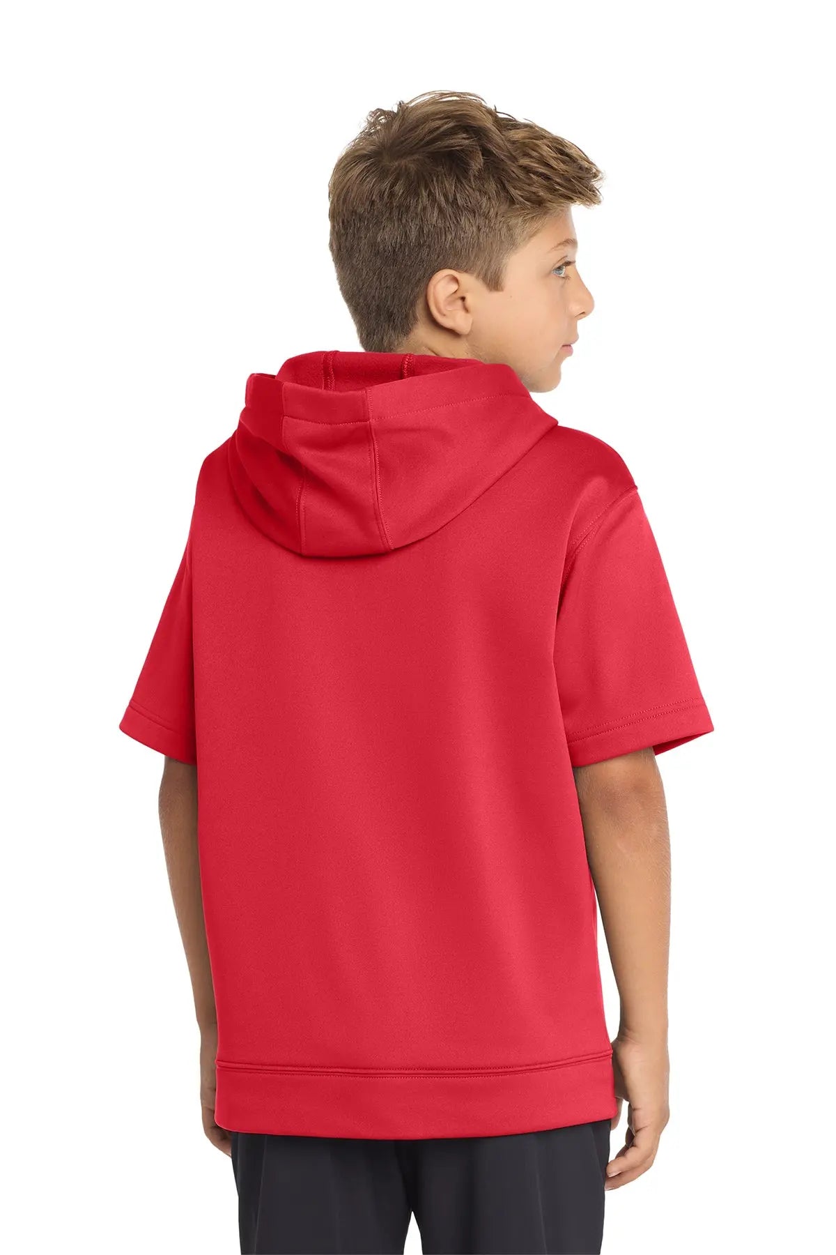Sport-Tek® Youth Sport-Wick® Fleece Short Sleeve Hooded Pullover #YST251