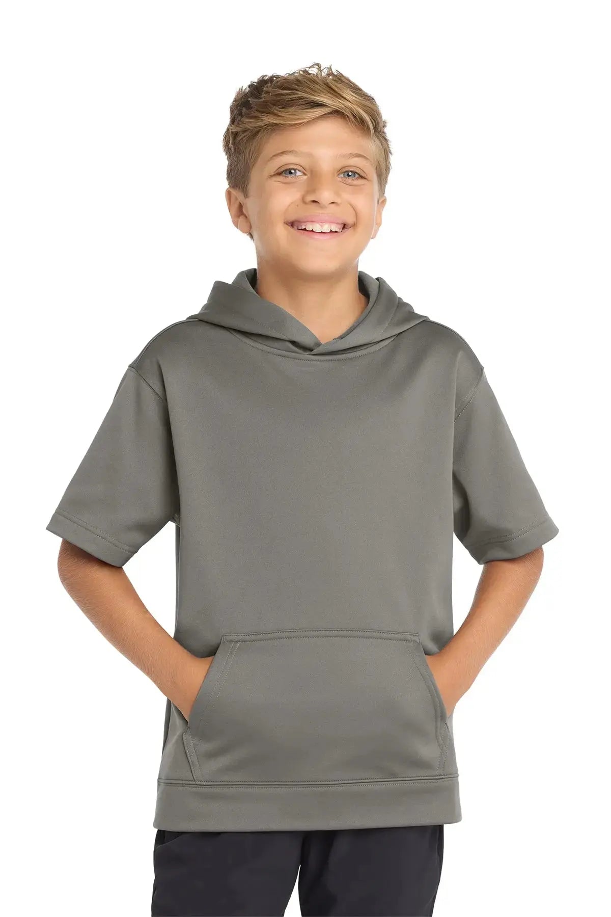 Sport-Tek® Youth Sport-Wick® Fleece Short Sleeve Hooded Pullover #YST251 Game Over Merch
