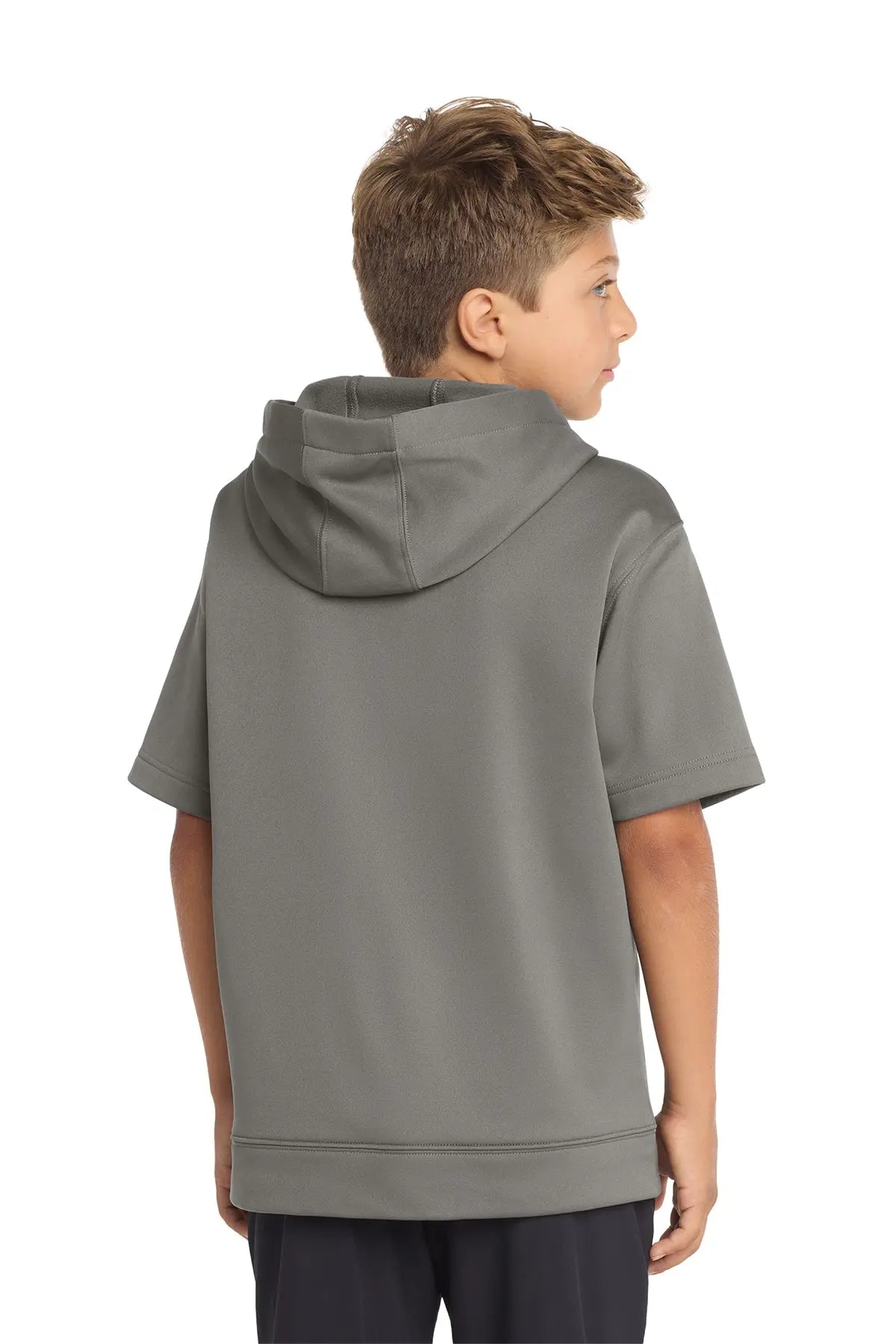 Sport-Tek® Youth Sport-Wick® Fleece Short Sleeve Hooded Pullover #YST251