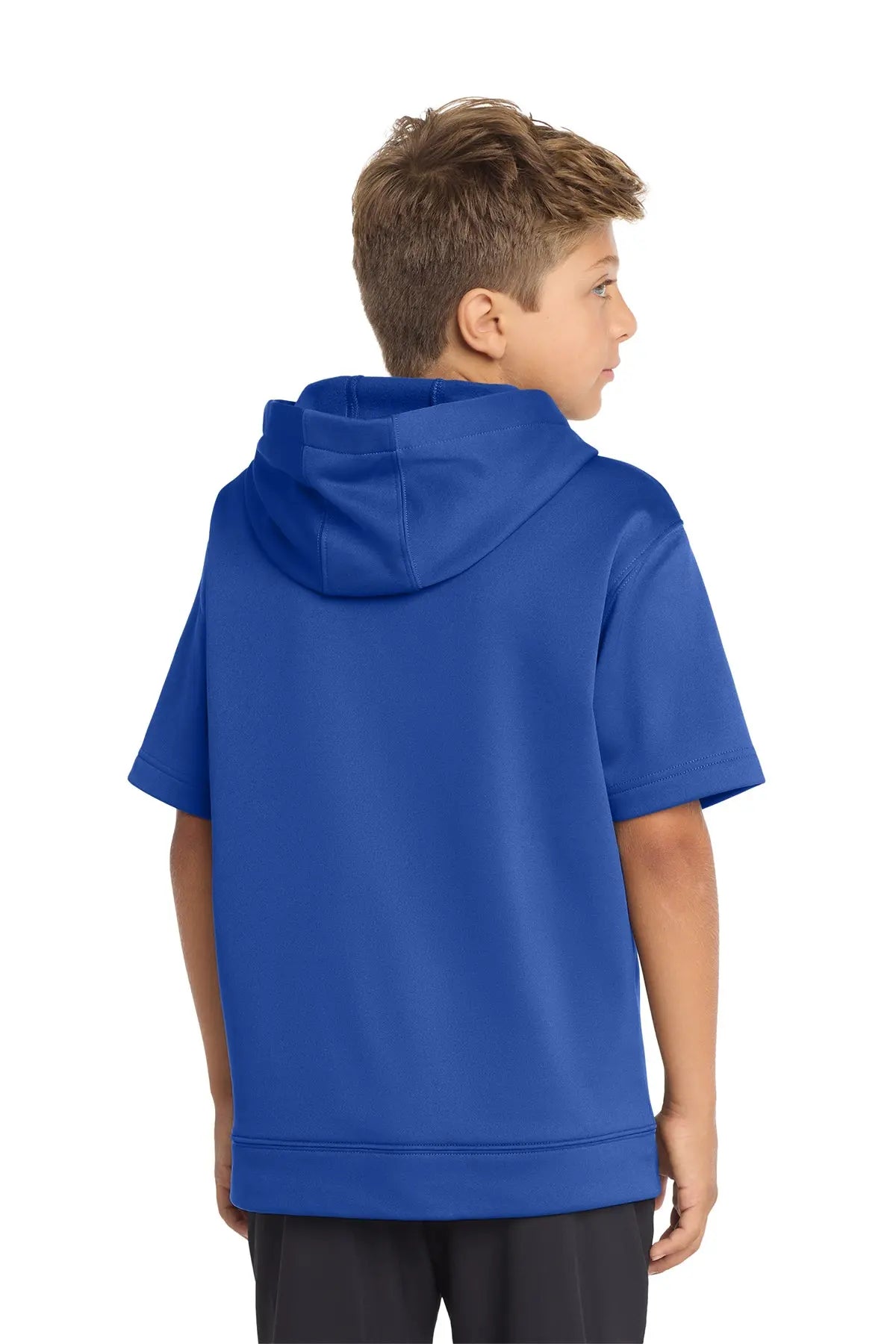 Sport-Tek® Youth Sport-Wick® Fleece Short Sleeve Hooded Pullover #YST251