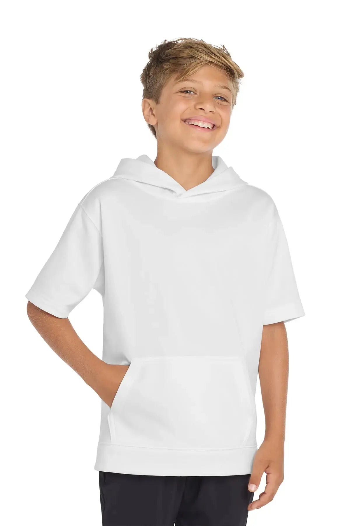 Sport-Tek® Youth Sport-Wick® Fleece Short Sleeve Hooded Pullover #YST251 Game Over Merch