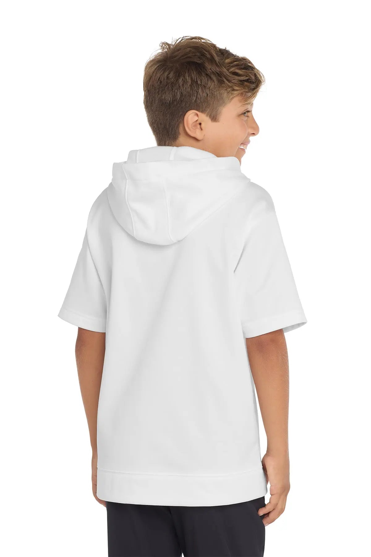 Sport-Tek® Youth Sport-Wick® Fleece Short Sleeve Hooded Pullover #YST251