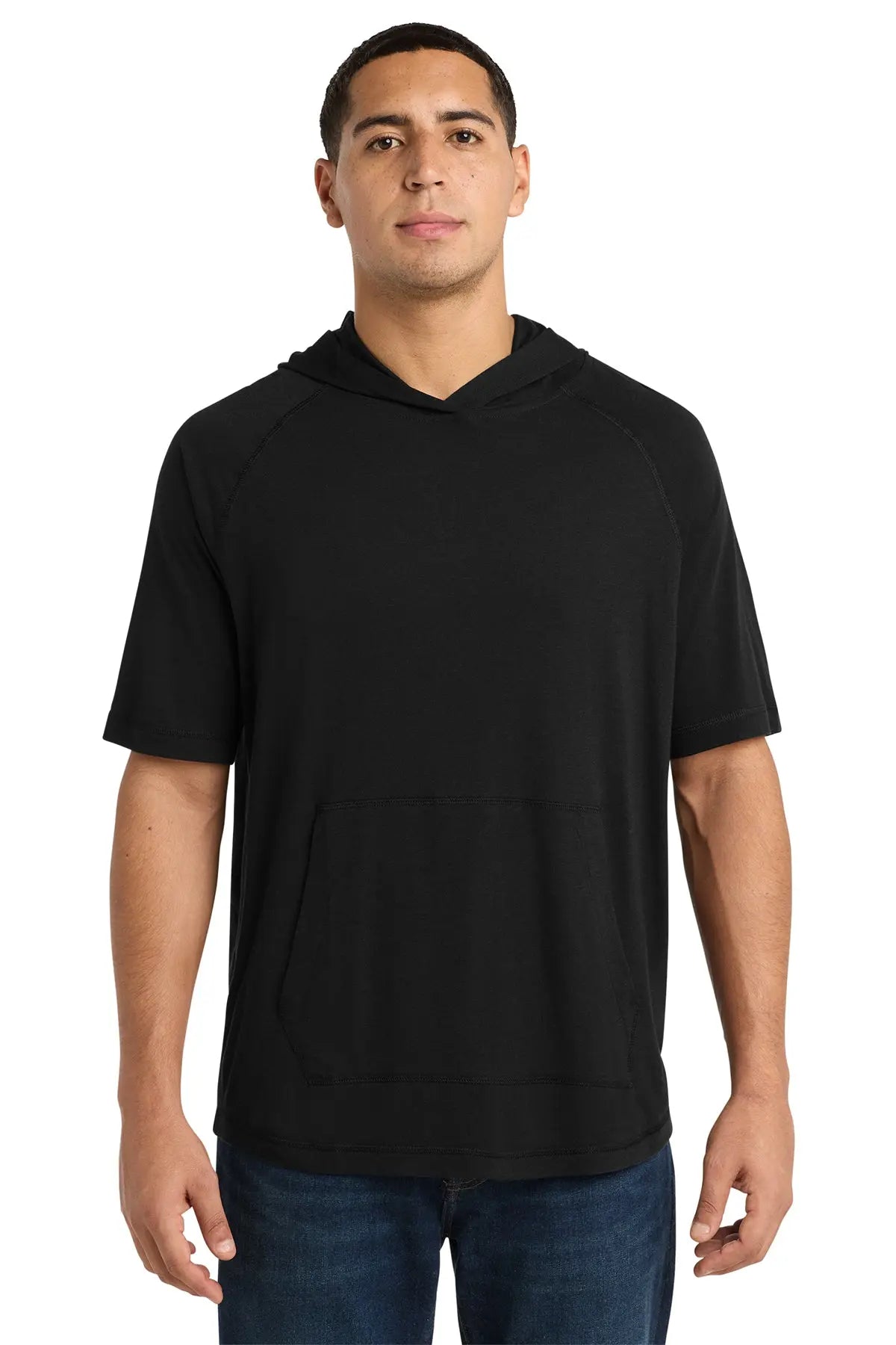 Sport-Tek® PosiCharge® Tri-Blend Wicking Short Sleeve Hoodie #ST404
