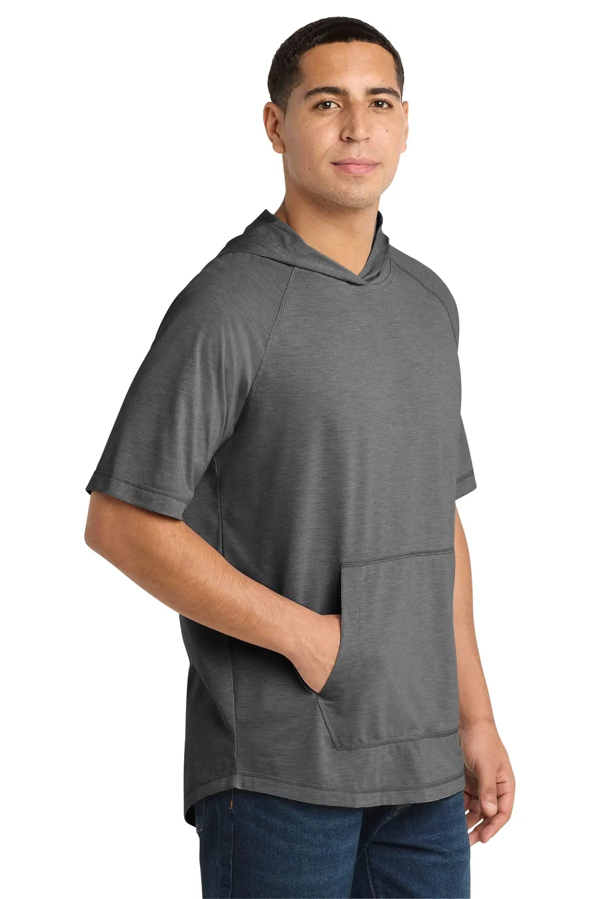 Sport-Tek® PosiCharge® Tri-Blend Wicking Short Sleeve Hoodie #ST404