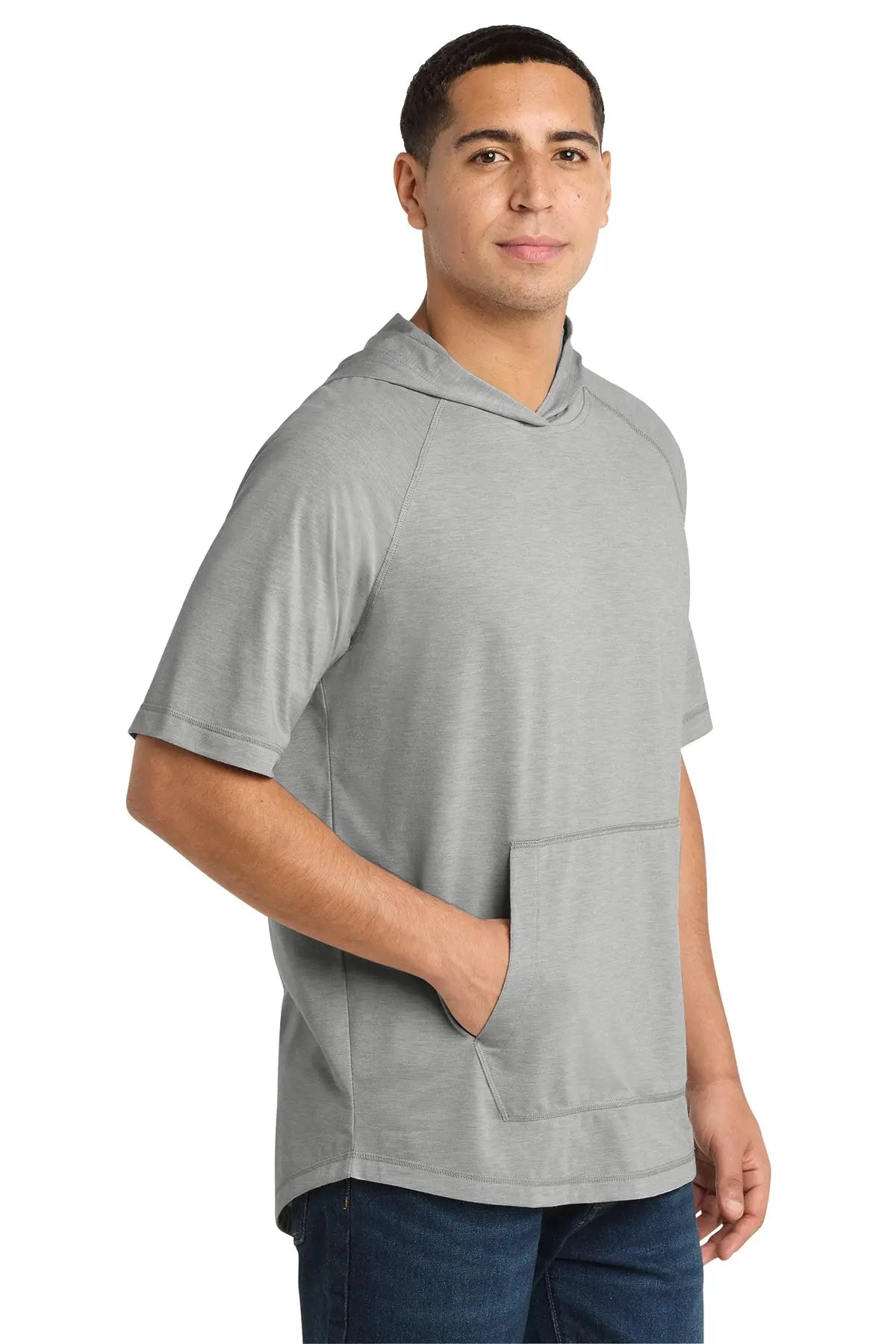 Sport-Tek® PosiCharge® Tri-Blend Wicking Short Sleeve Hoodie #ST404