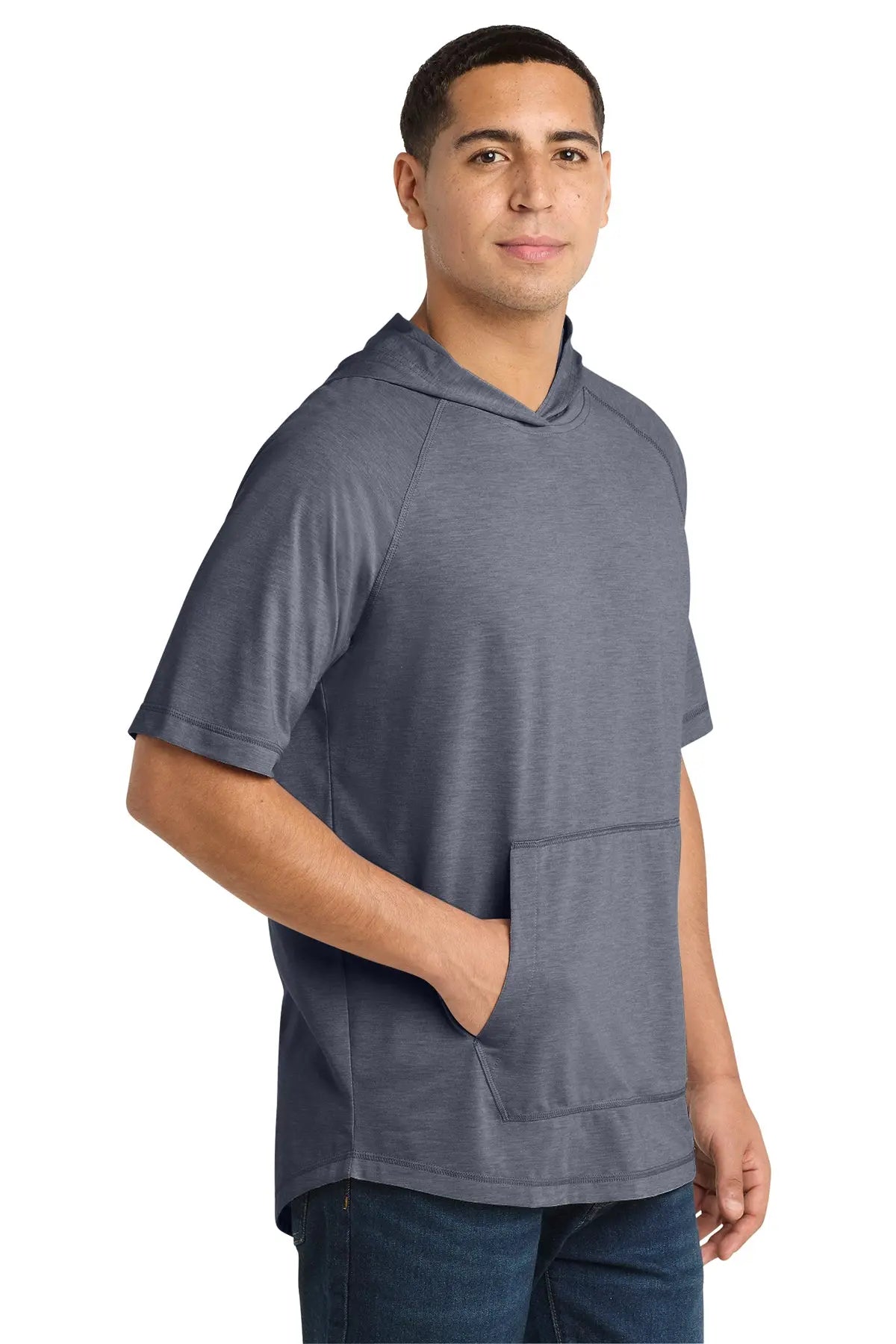Sport-Tek® PosiCharge® Tri-Blend Wicking Short Sleeve Hoodie #ST404