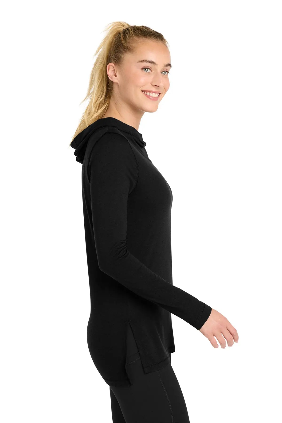 Sport-Tek® Women's PosiCharge® Tri-Blend Wicking Long Sleeve Hoodie #LST406