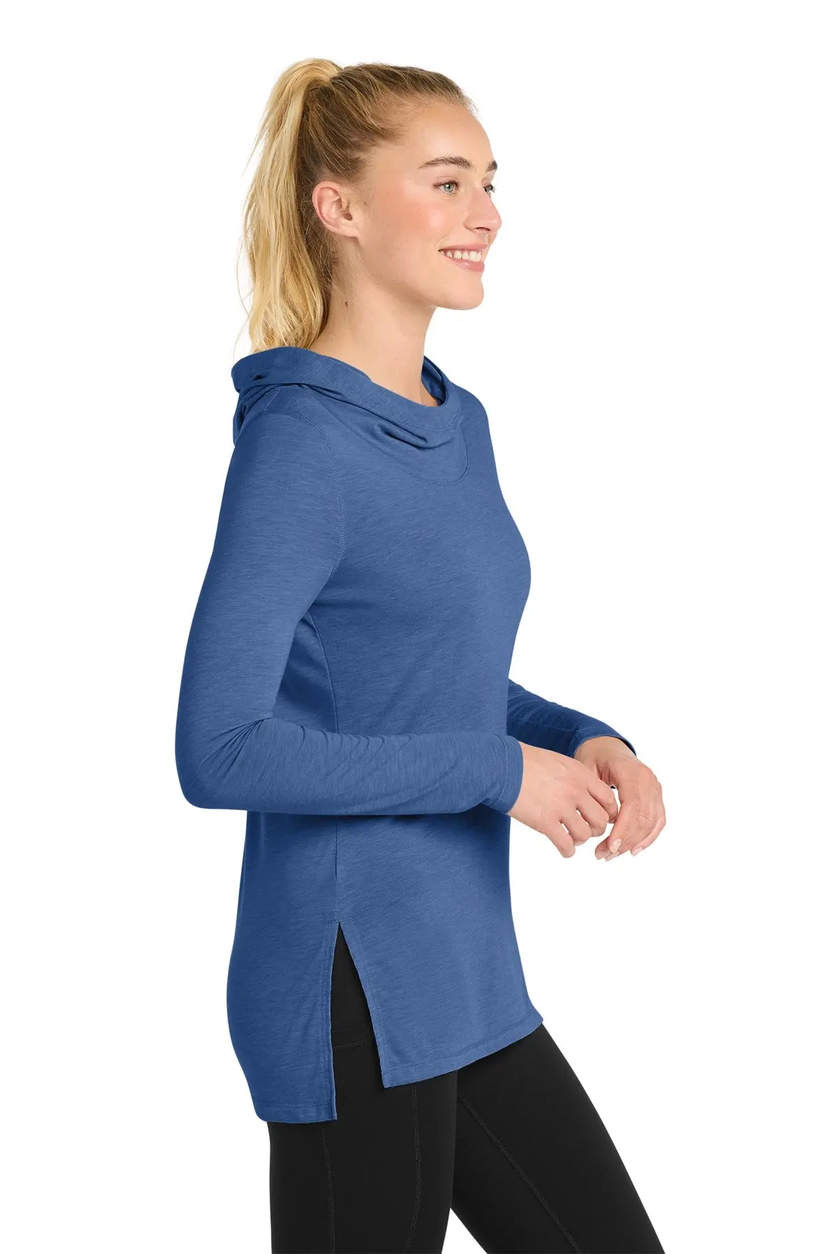Sport-Tek® Women's PosiCharge® Tri-Blend Wicking Long Sleeve Hoodie #LST406