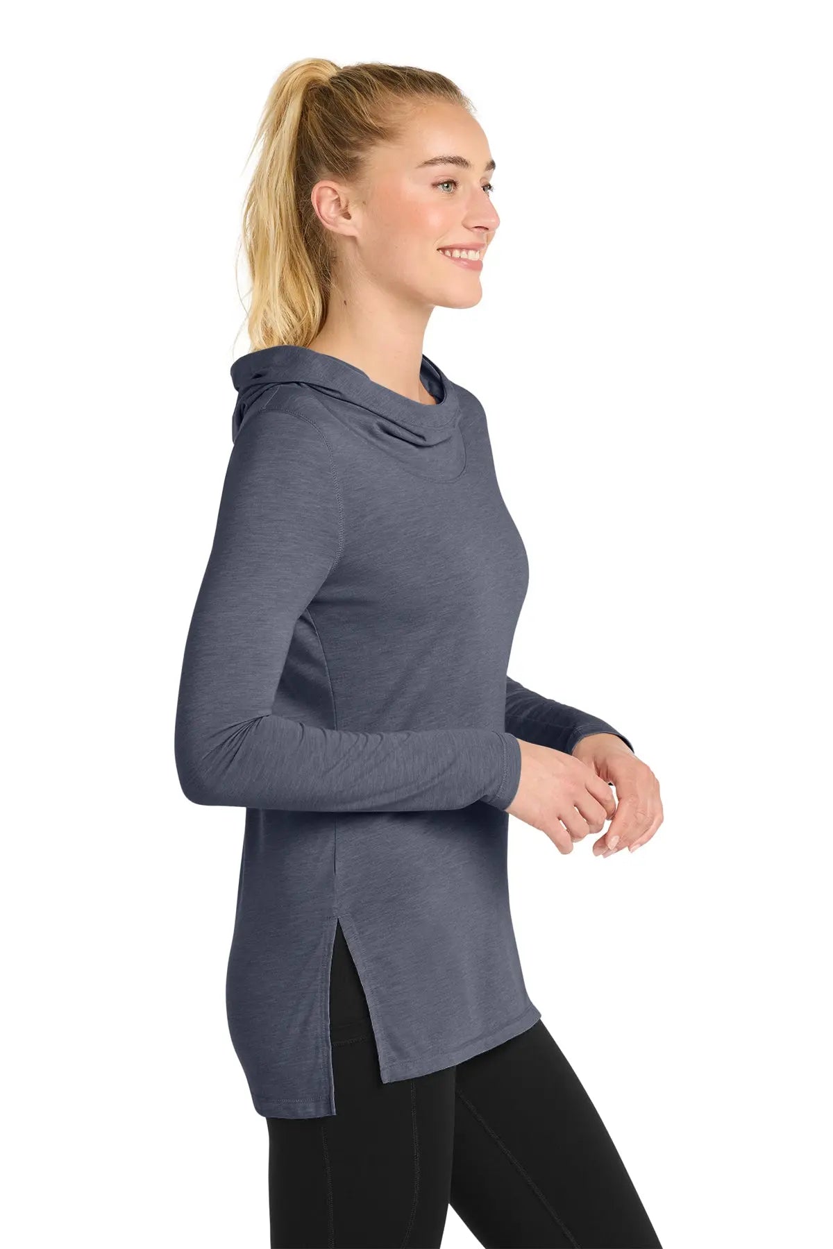 Sport-Tek® Women's PosiCharge® Tri-Blend Wicking Long Sleeve Hoodie #LST406
