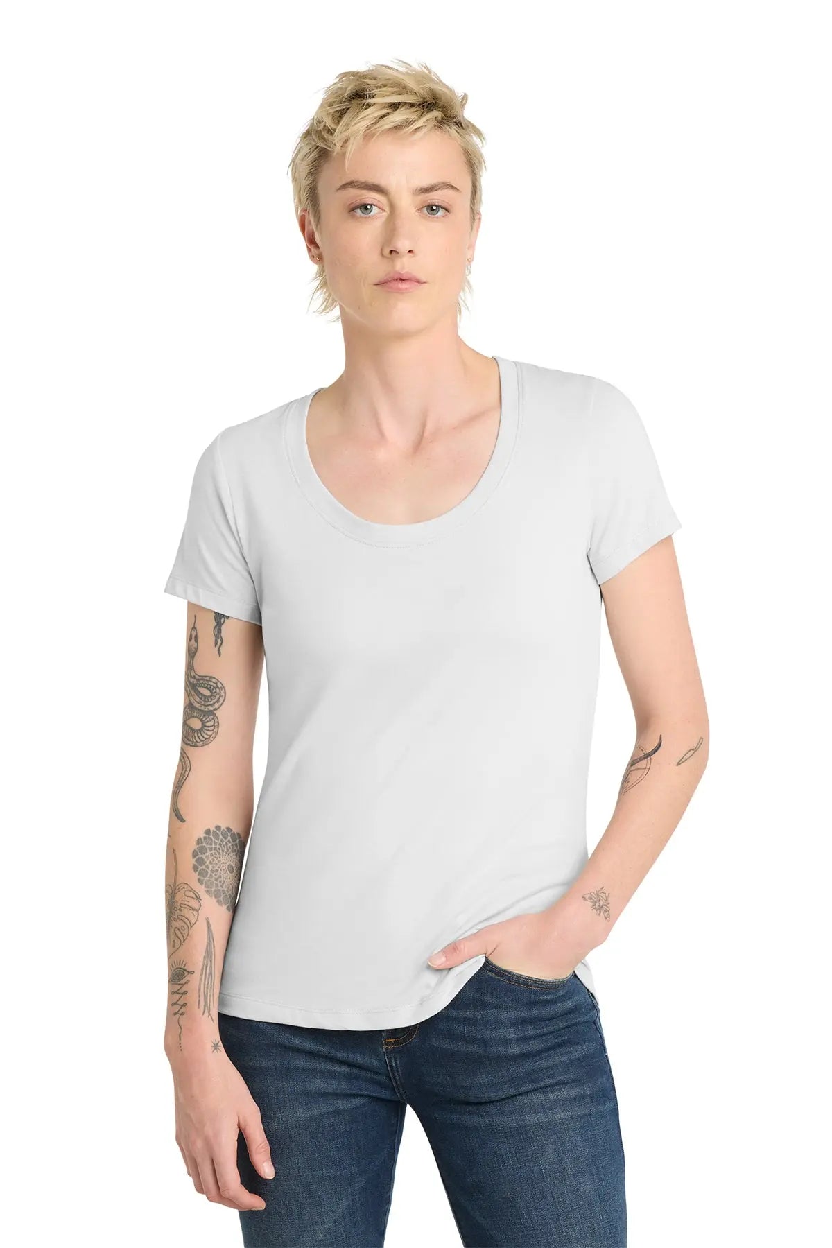 District® Women’s Flex Scoop Neck Tee #DT7501