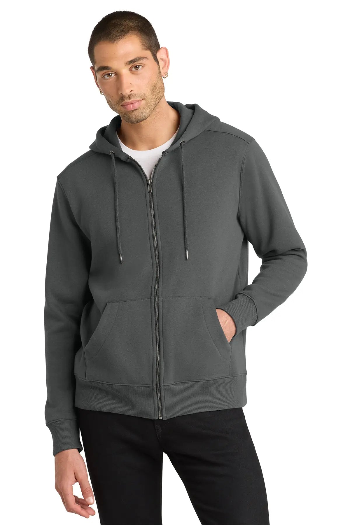 District® Perfect Weight® Fleece Full-Zip Hoodie #DT1103
