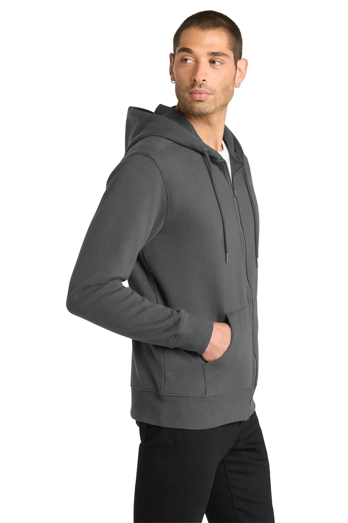 District® Perfect Weight® Fleece Full-Zip Hoodie #DT1103