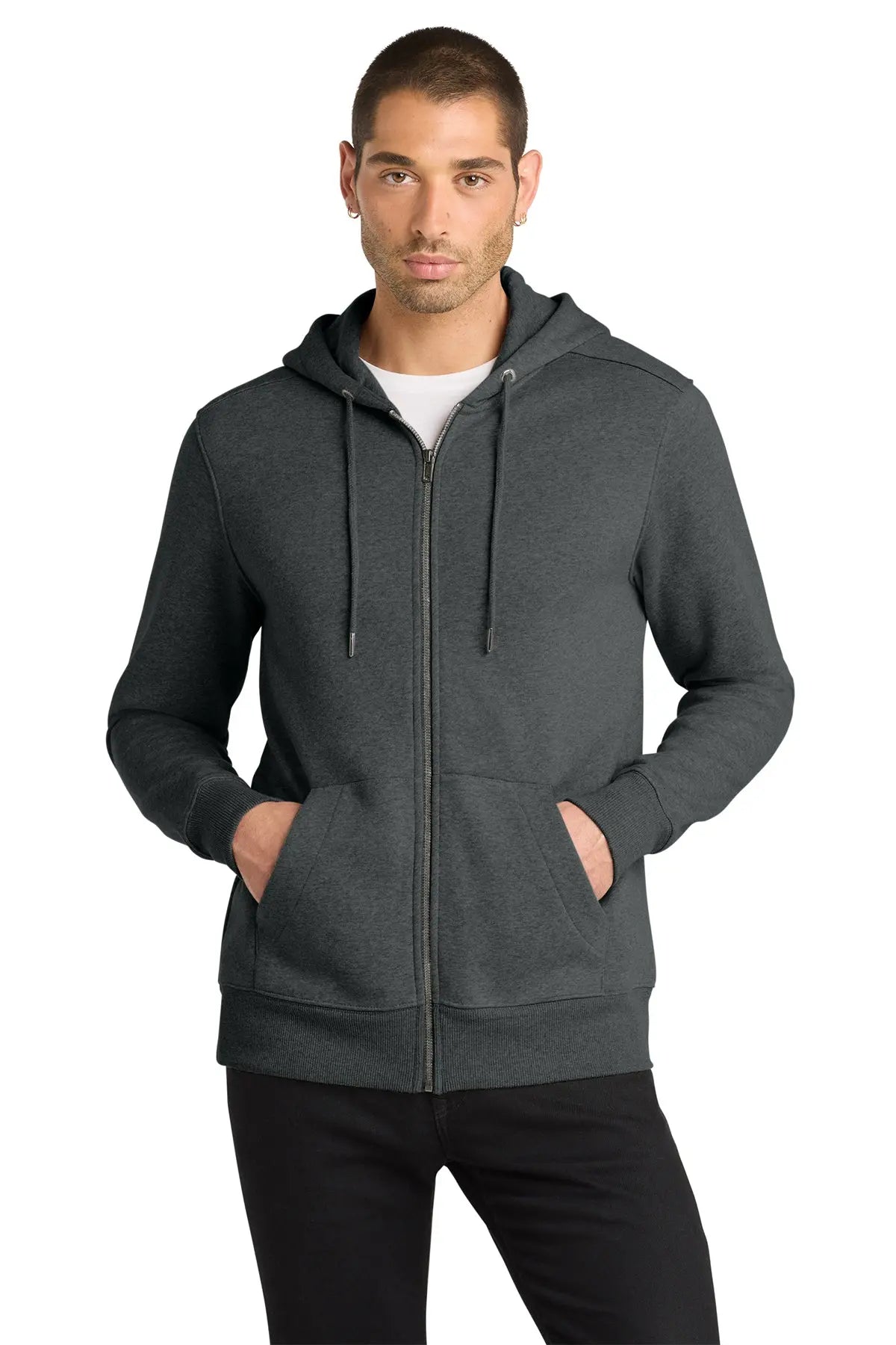 District® Perfect Weight® Fleece Full-Zip Hoodie #DT1103
