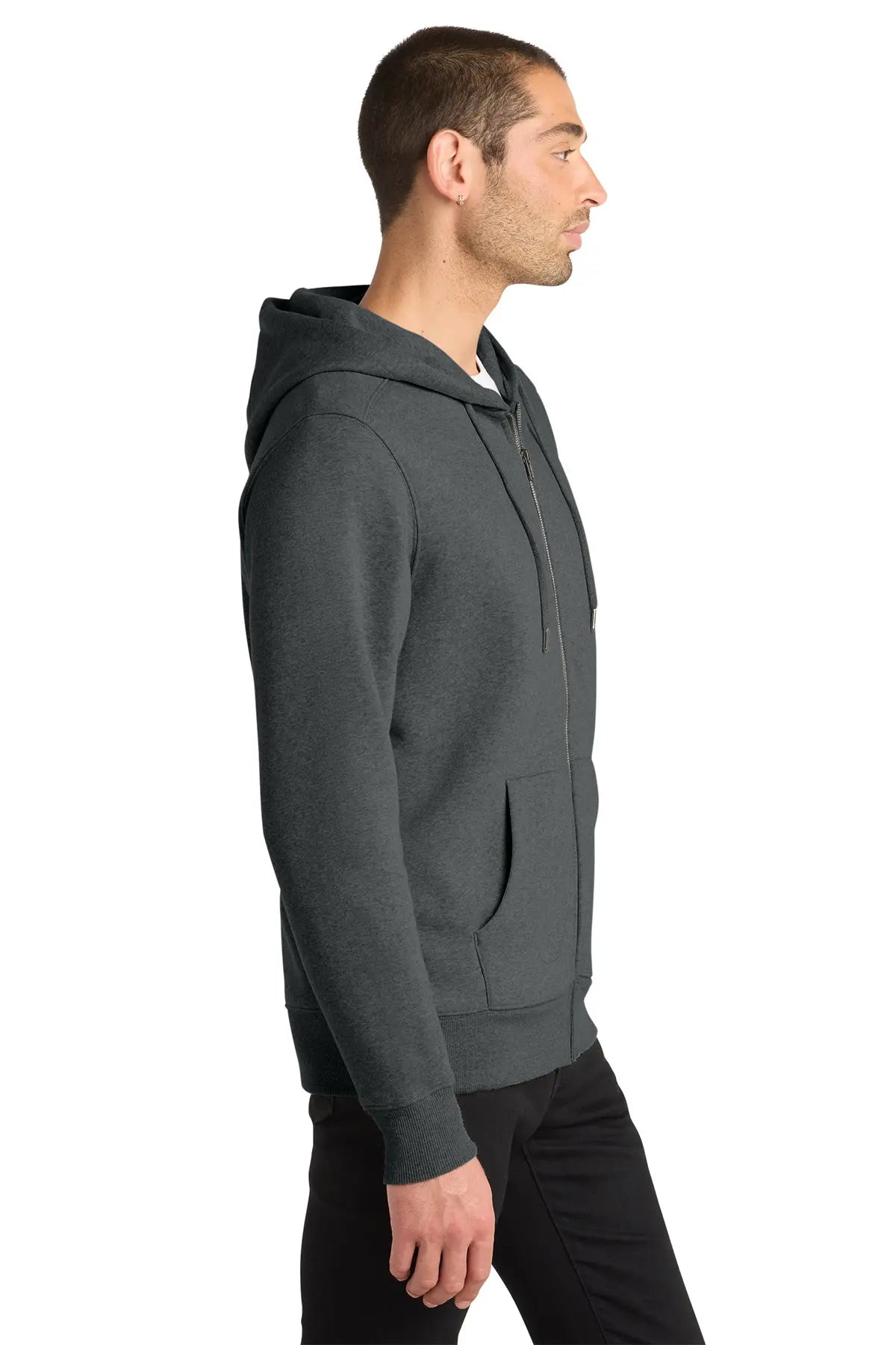 District® Perfect Weight® Fleece Full-Zip Hoodie #DT1103