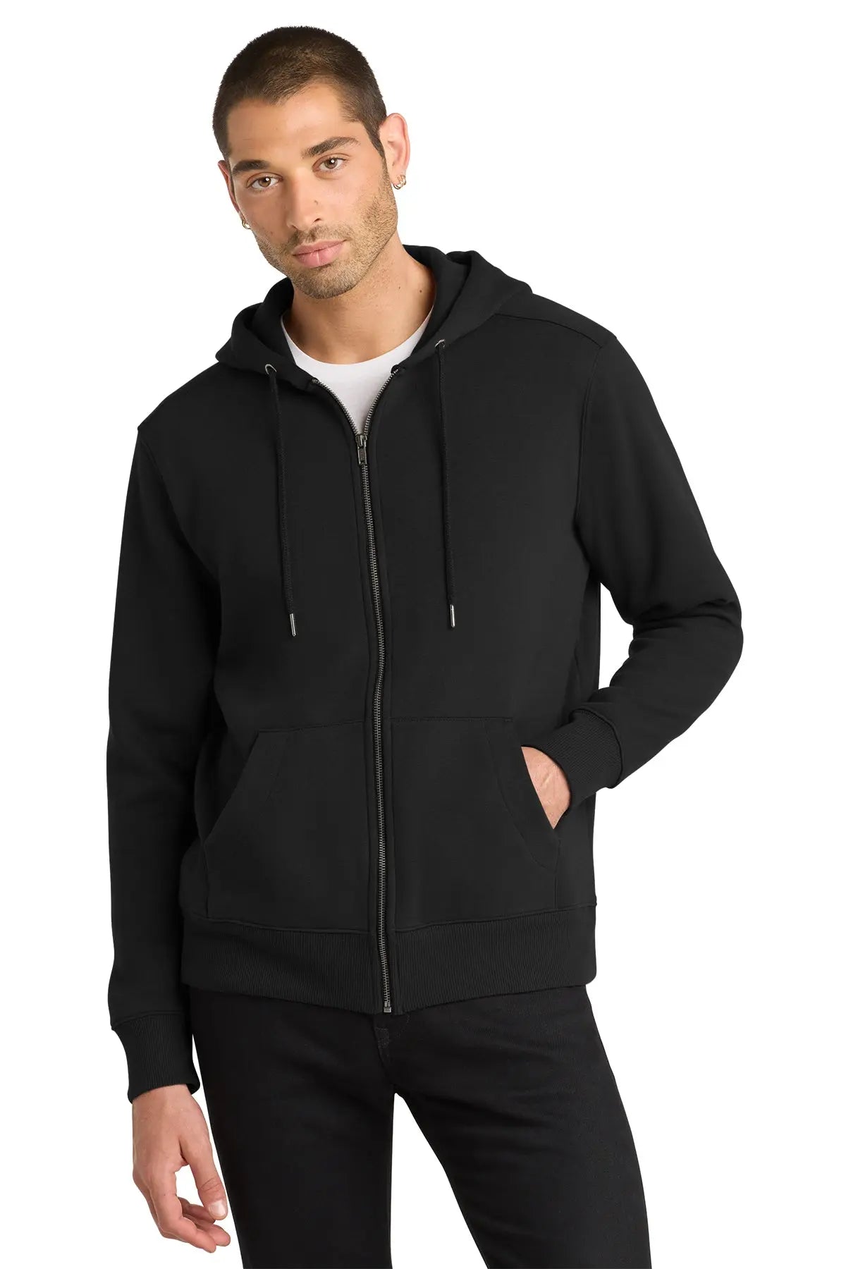 District® Perfect Weight® Fleece Full-Zip Hoodie #DT1103