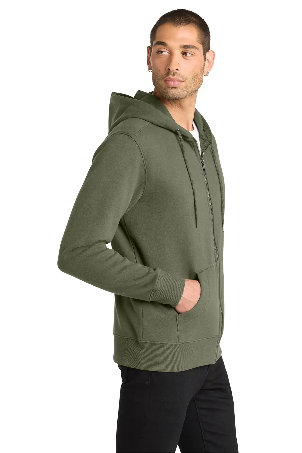 District® Perfect Weight® Fleece Full-Zip Hoodie #DT1103