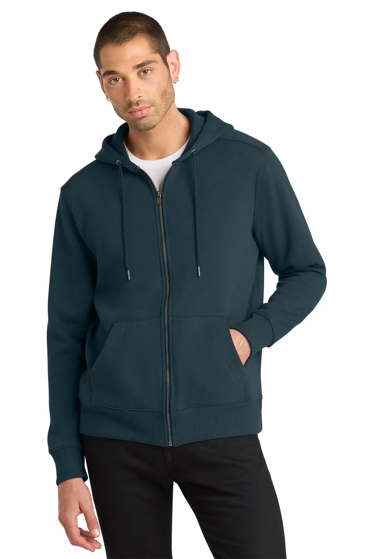 District® Perfect Weight® Fleece Full-Zip Hoodie #DT1103
