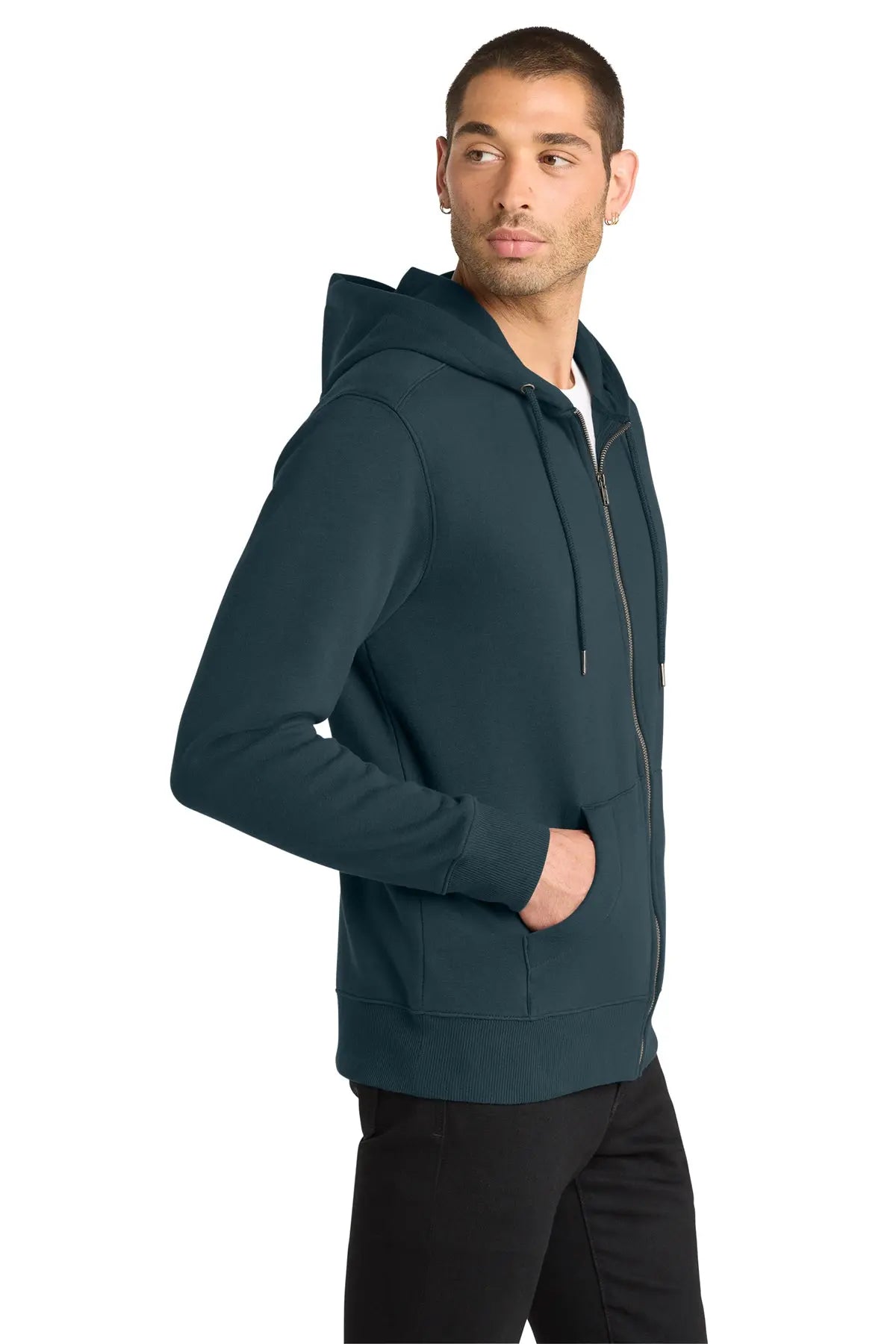 District® Perfect Weight® Fleece Full-Zip Hoodie #DT1103