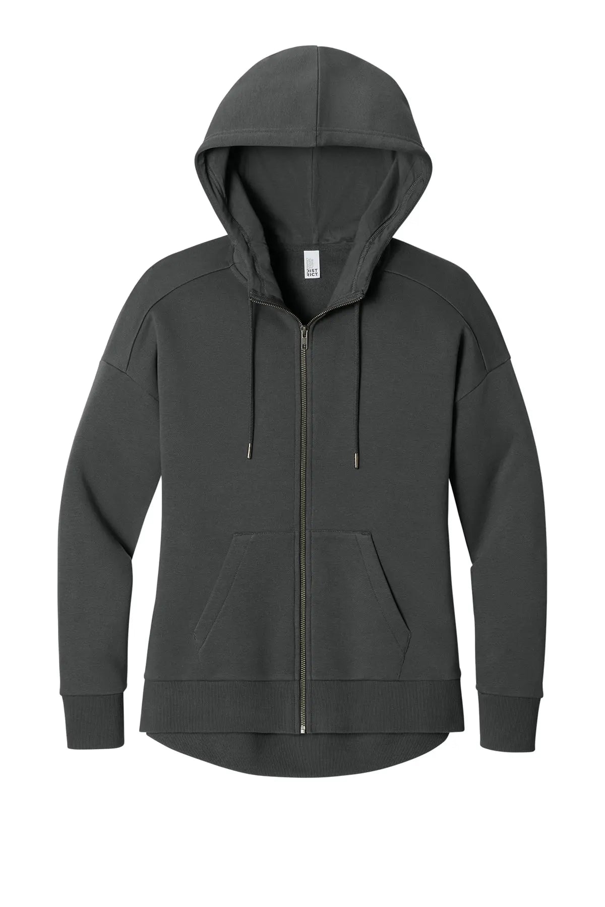 District® Women’s Perfect Weight® Fleece Drop Shoulder Full-Zip Hoodie #DT1104