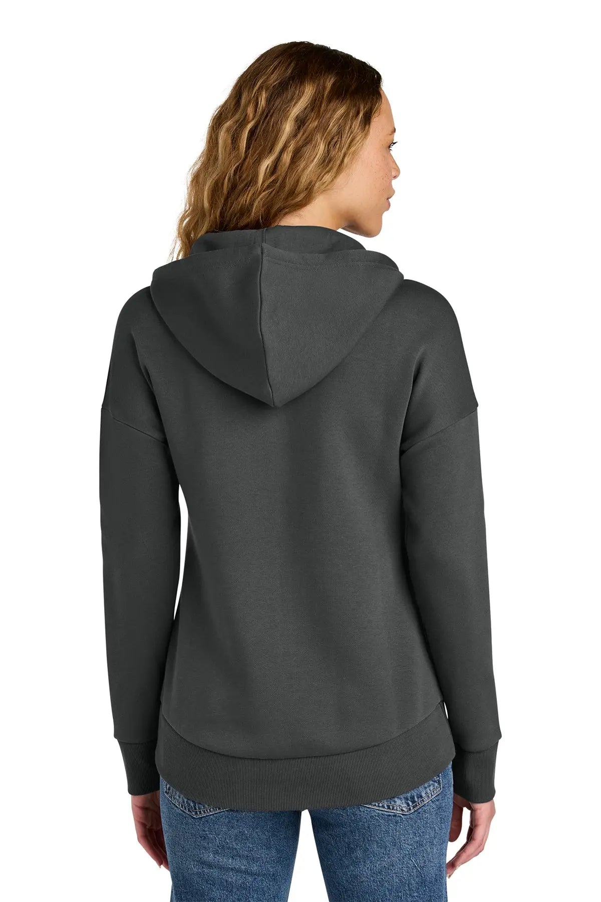 District® Women’s Perfect Weight® Fleece Drop Shoulder Full-Zip Hoodie #DT1104