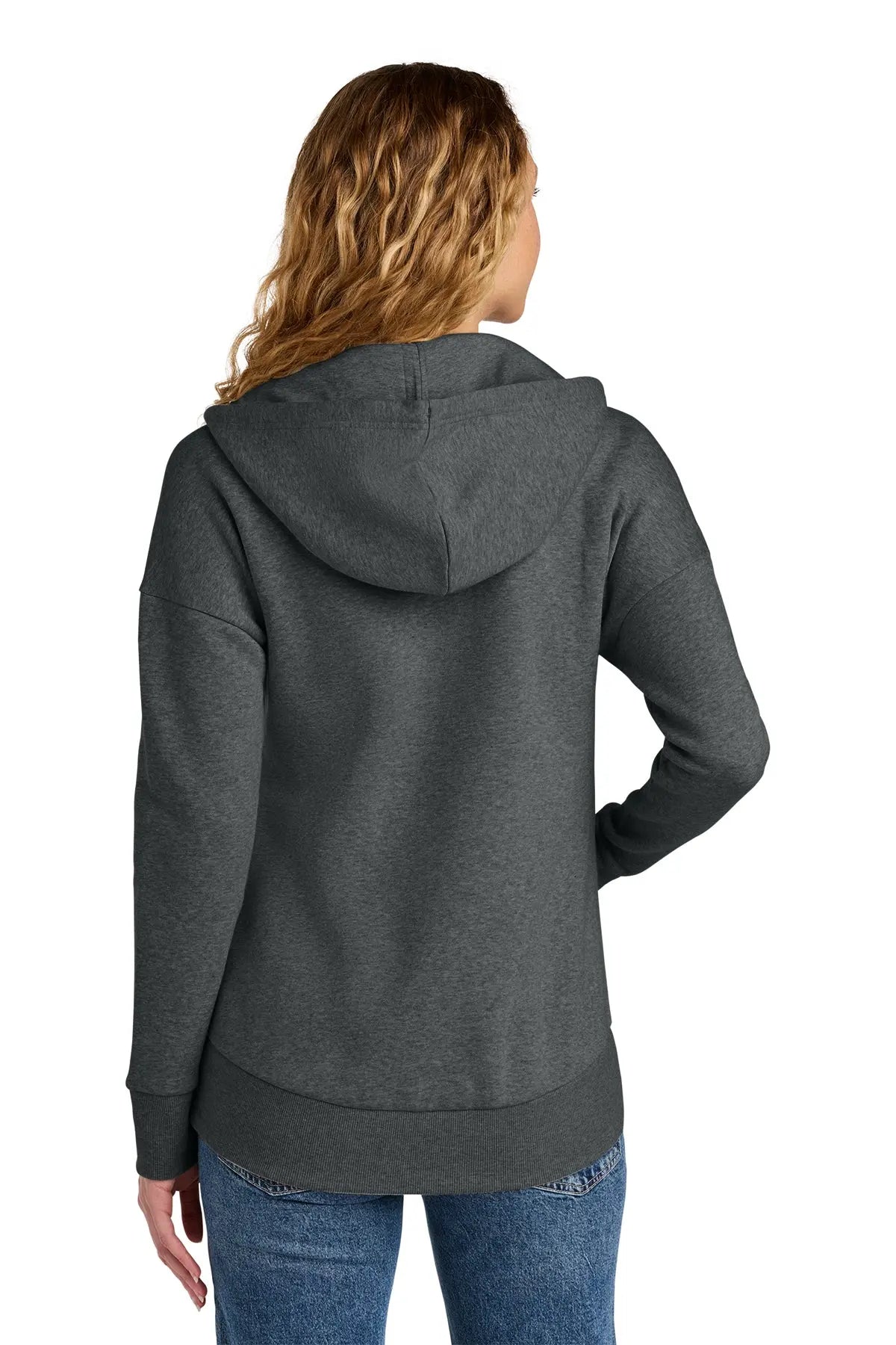 District® Women’s Perfect Weight® Fleece Drop Shoulder Full-Zip Hoodie #DT1104