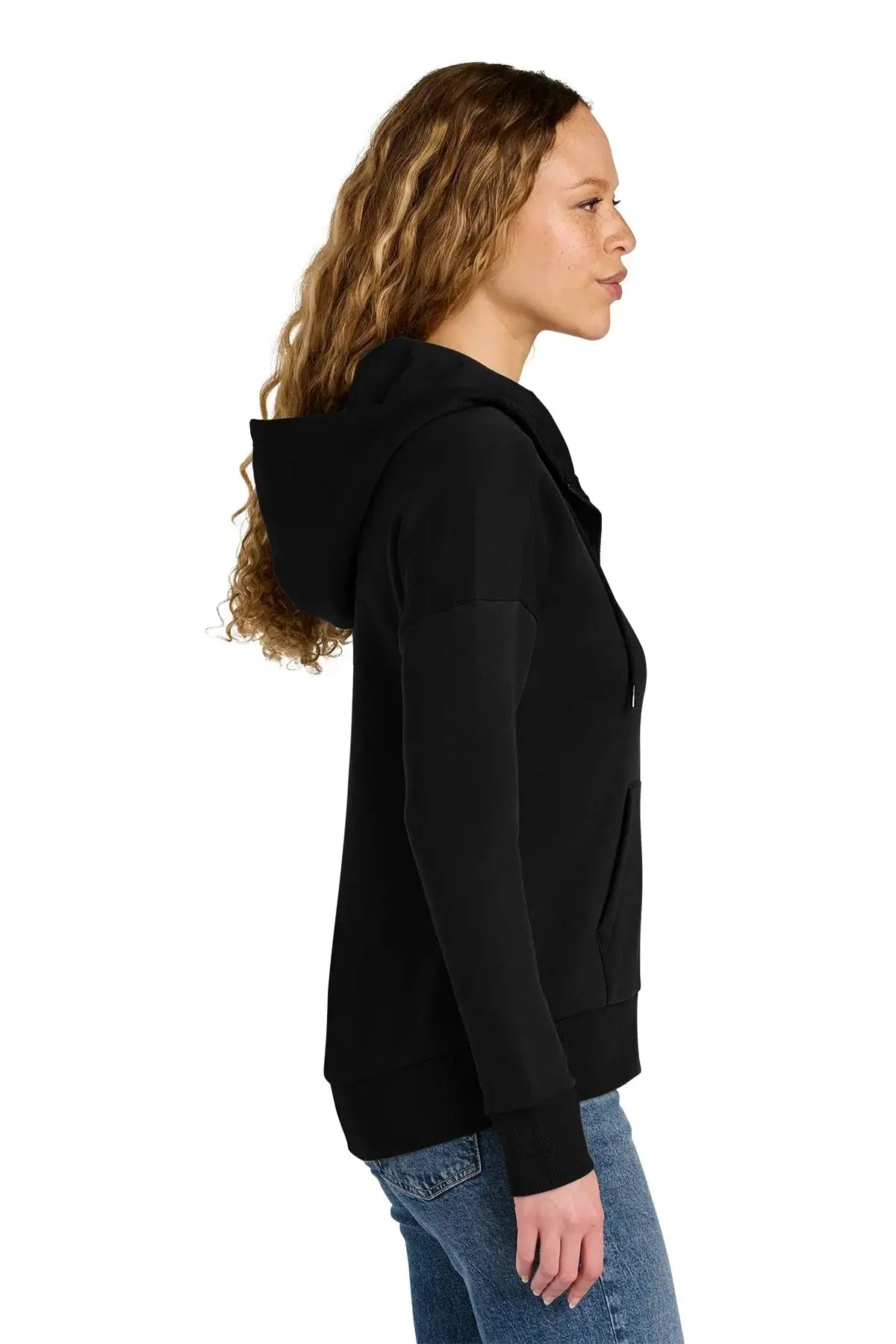 District® Women’s Perfect Weight® Fleece Drop Shoulder Full-Zip Hoodie #DT1104 Game Over Merch