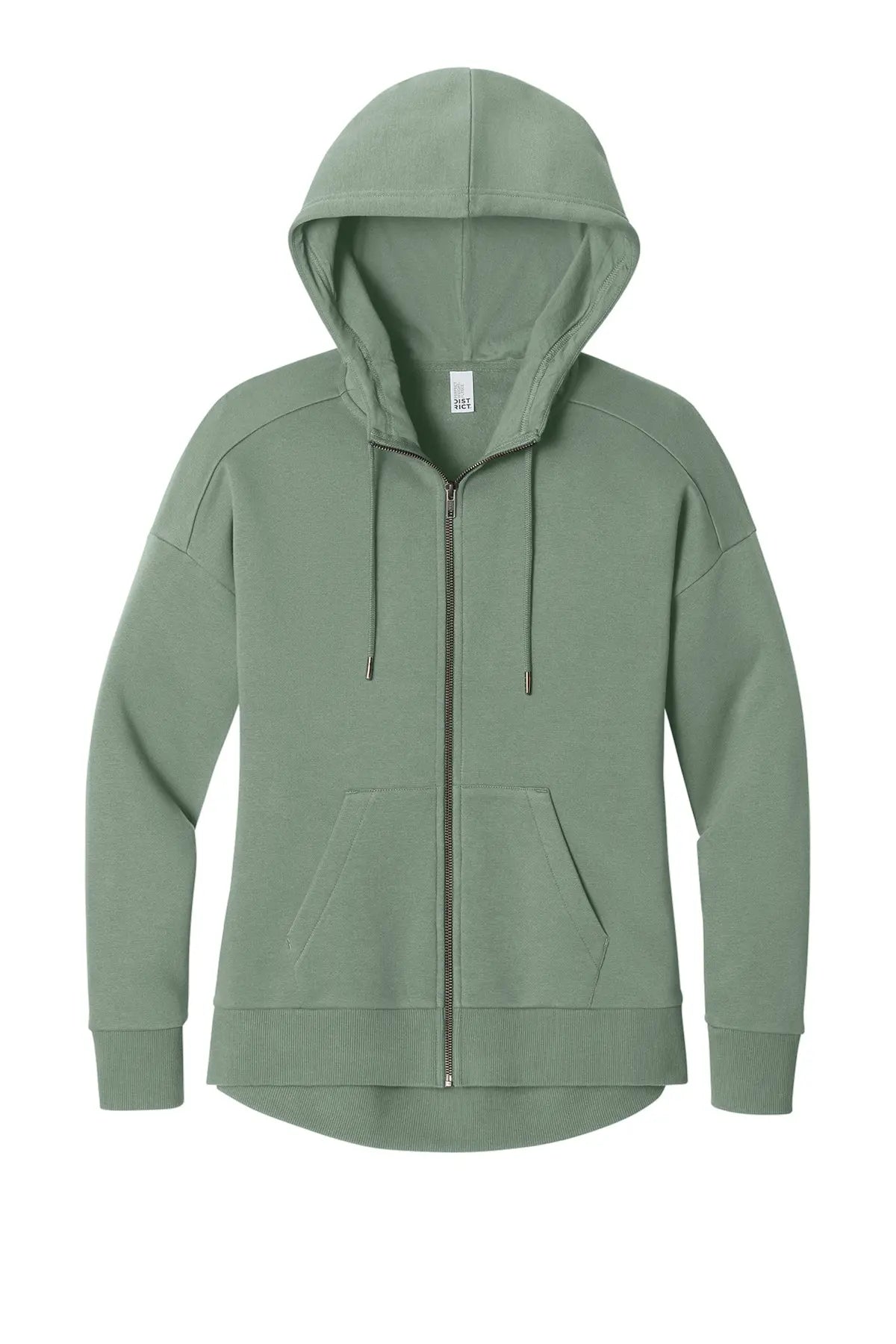 District® Women’s Perfect Weight® Fleece Drop Shoulder Full-Zip Hoodie #DT1104