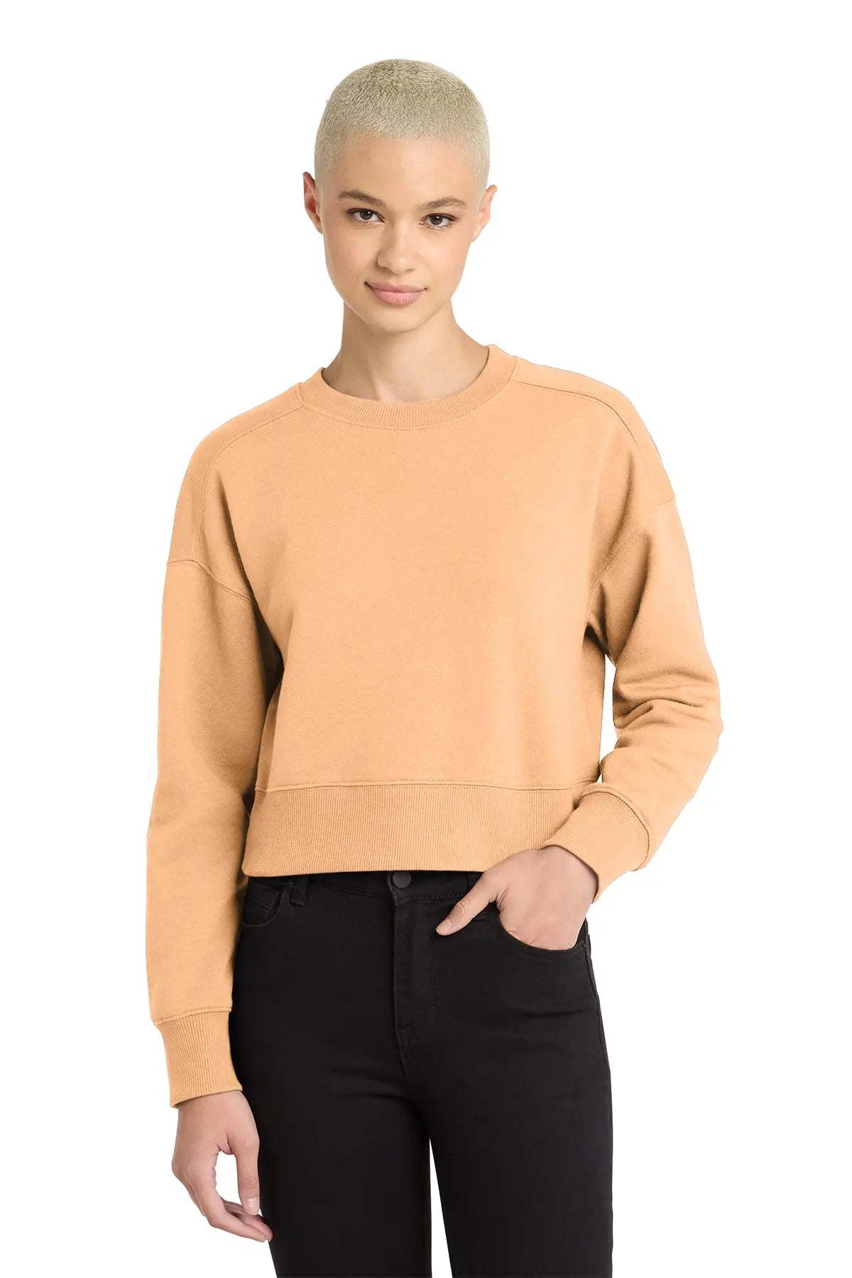 District® Women’s Perfect Weight® Fleece Cropped Crew #DT1105