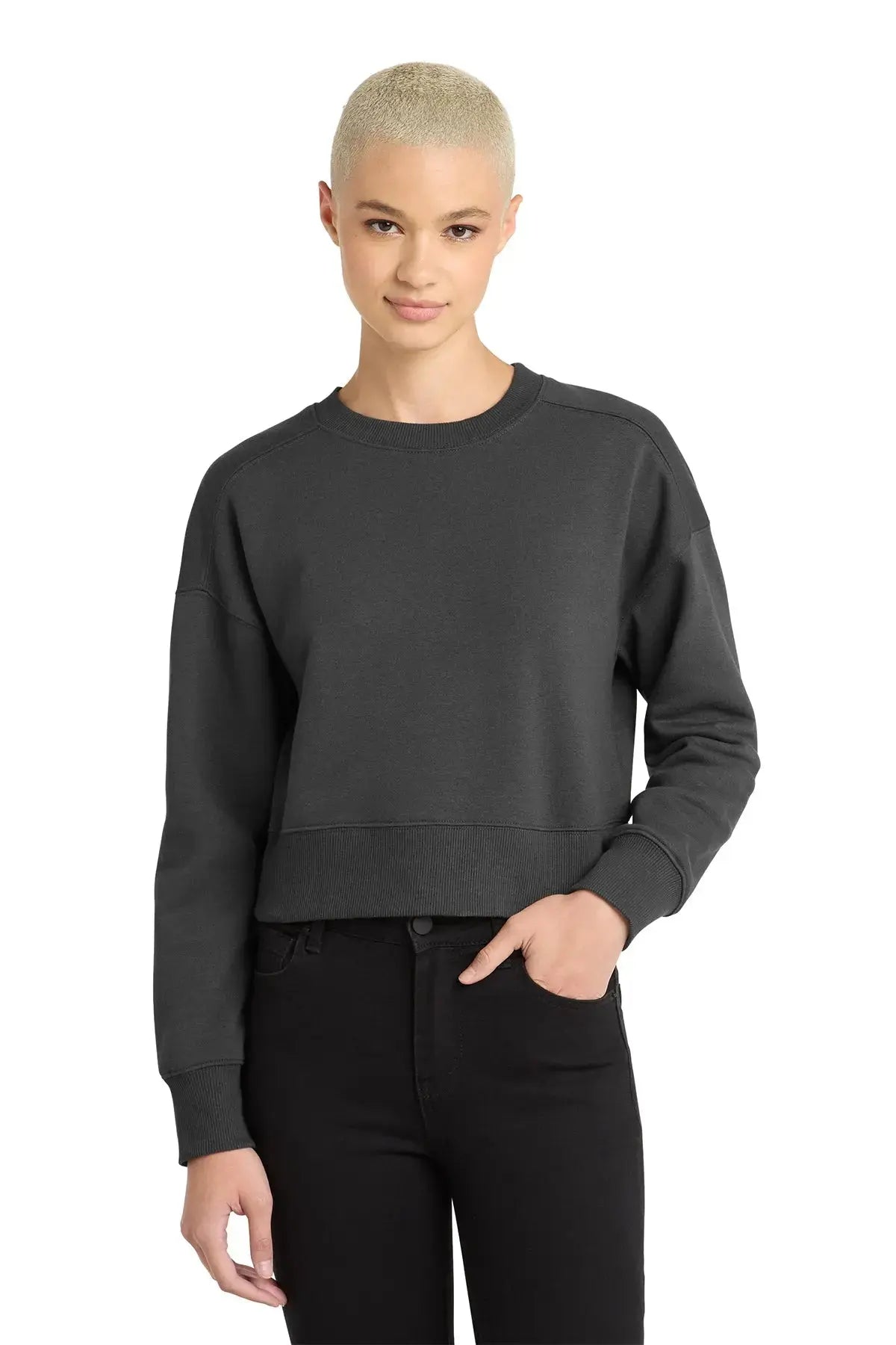 District® Women’s Perfect Weight® Fleece Cropped Crew #DT1105 Game Over Merch