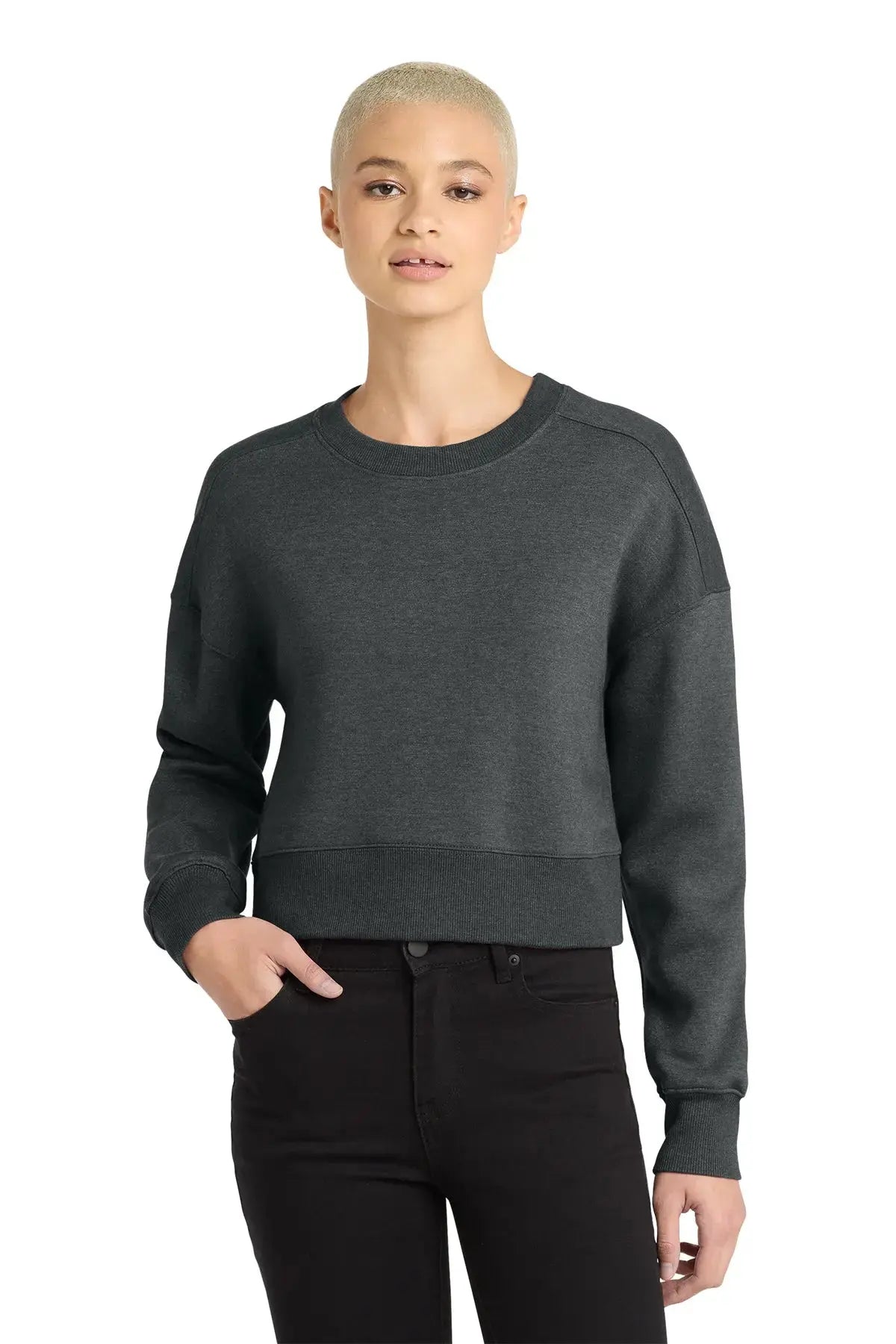District® Women’s Perfect Weight® Fleece Cropped Crew #DT1105 Game Over Merch