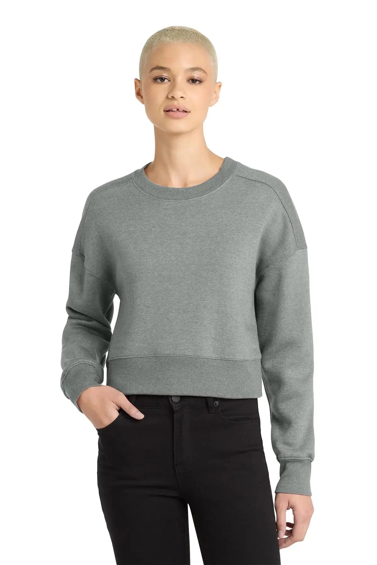 District® Women’s Perfect Weight® Fleece Cropped Crew #DT1105 Game Over Merch
