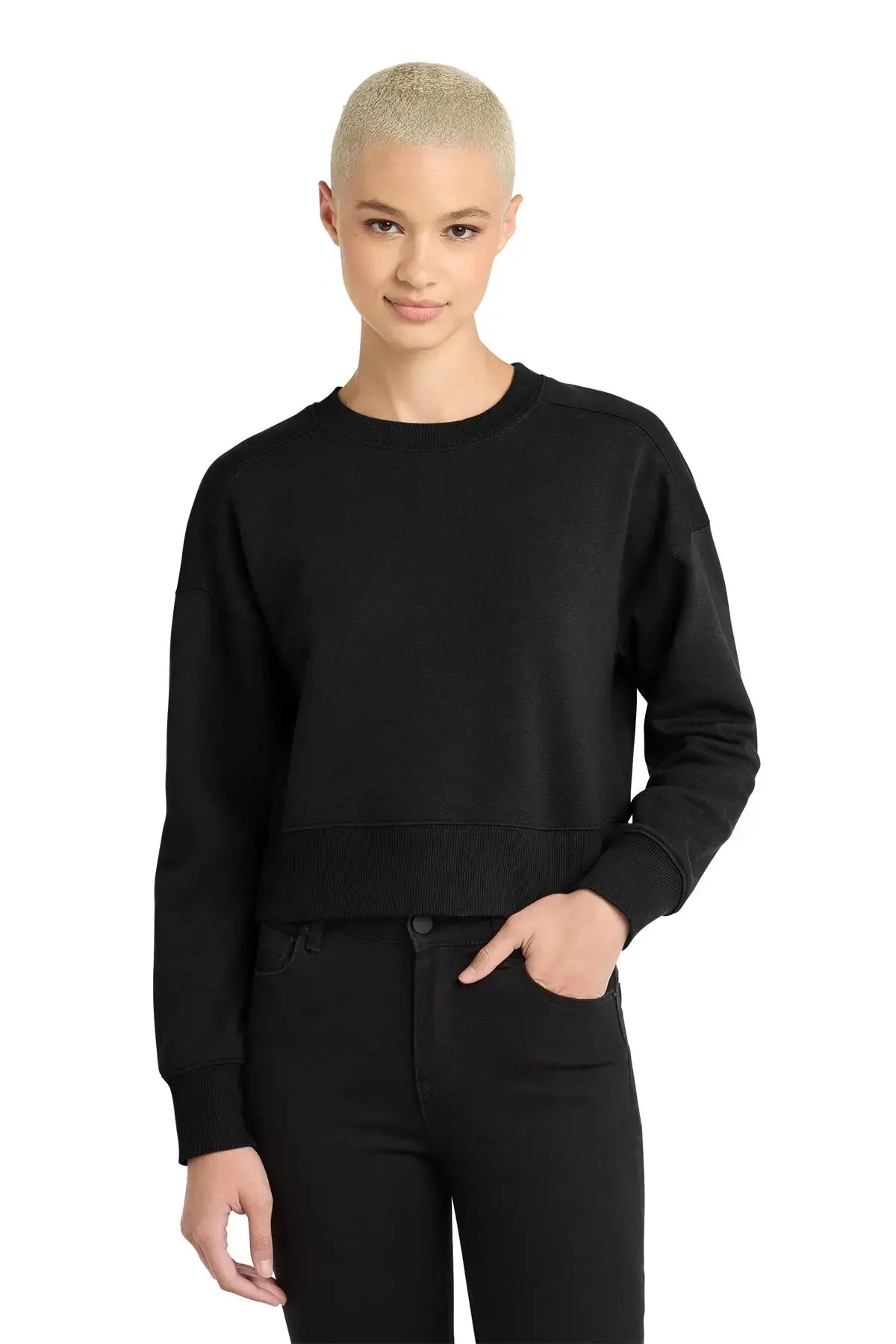 District® Women’s Perfect Weight® Fleece Cropped Crew #DT1105 Game Over Merch
