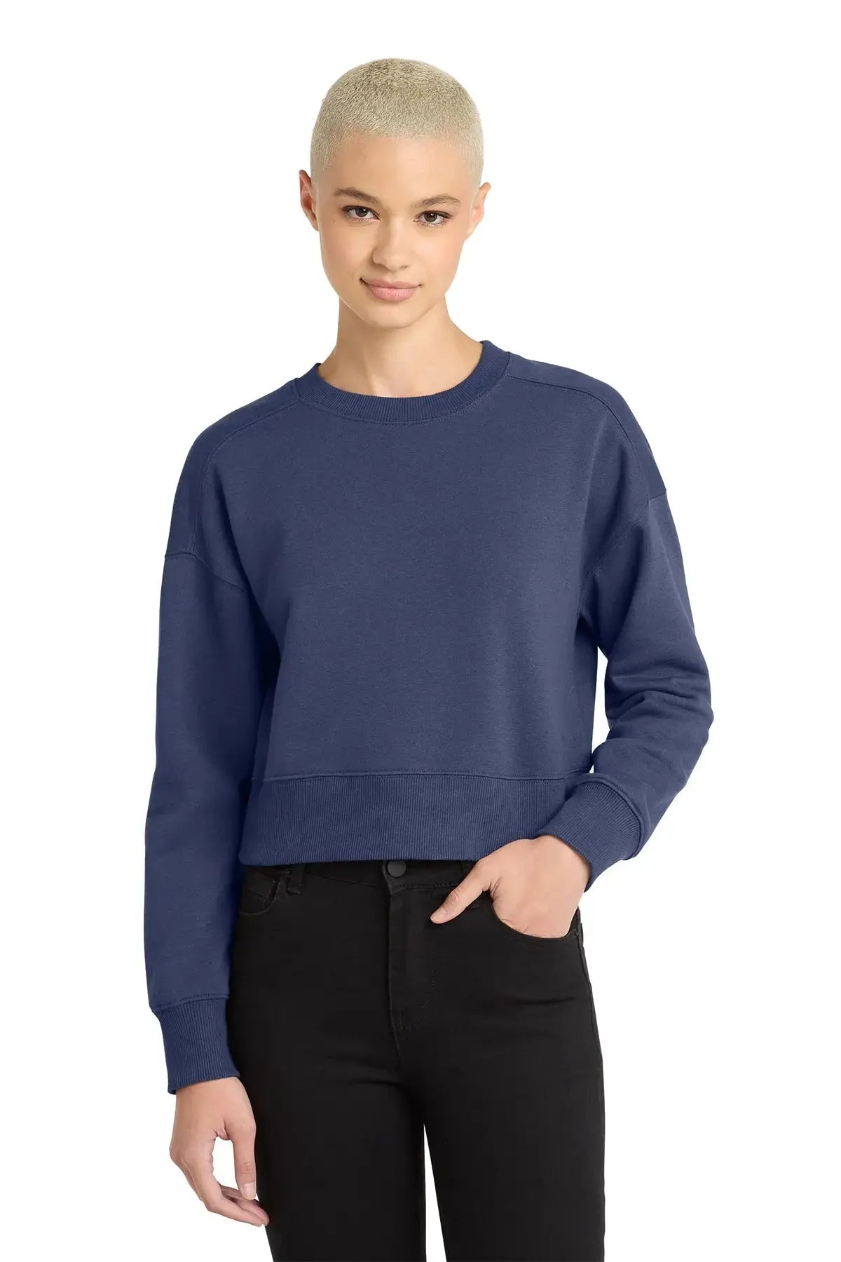 District® Women’s Perfect Weight® Fleece Cropped Crew #DT1105 Game Over Merch