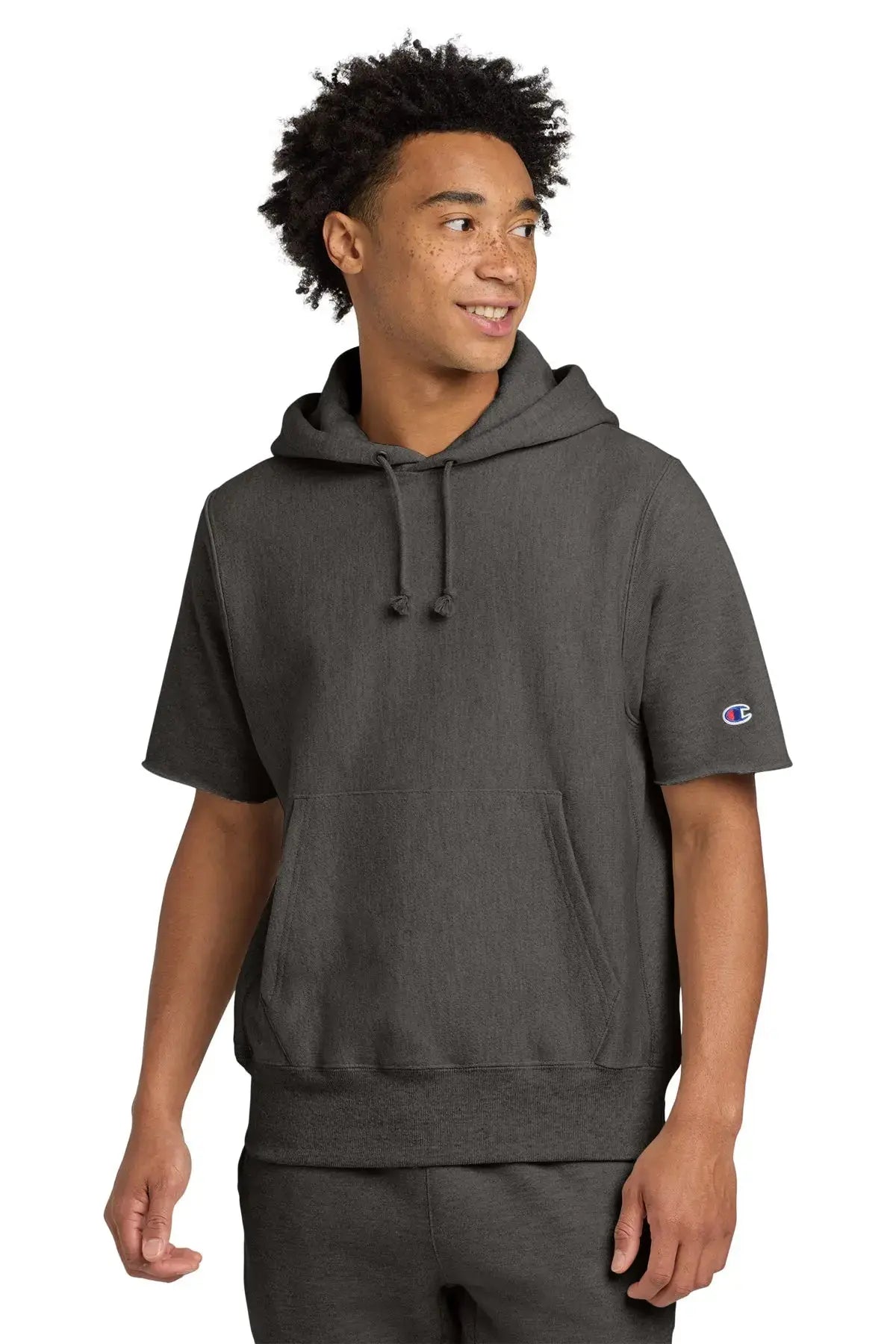 Champion® Reverse Weave® Short Sleeve Hooded Sweatshirt #S101SS Game Over Merch