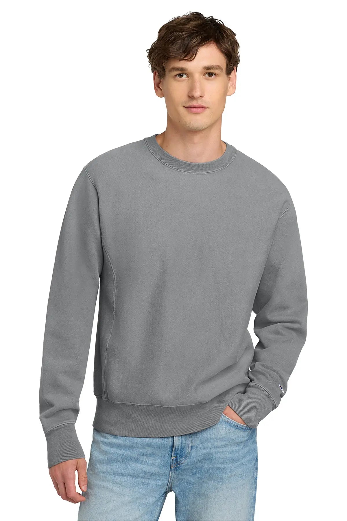 Champion® Reverse Weave® Garment-Dyed Crewneck Sweatshirt #GDS149